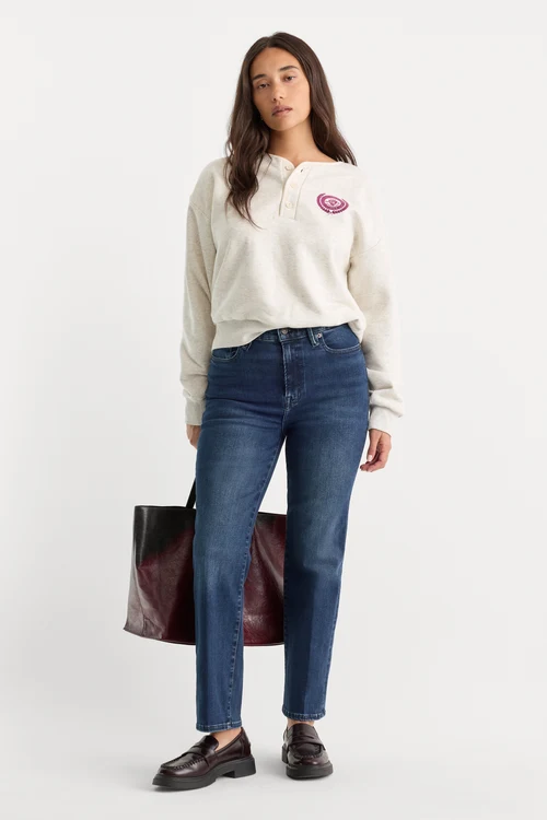 ALWAYS FITS GOOD LEGS STRAIGHT JEANS | INDIGO446-1 | GOOD AMERICAN | MODEL