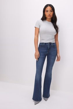 GOOD PETITE FLARE JEANS | BLUE004