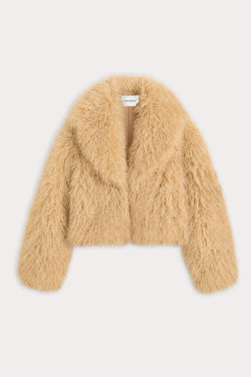 the faux fur coat
