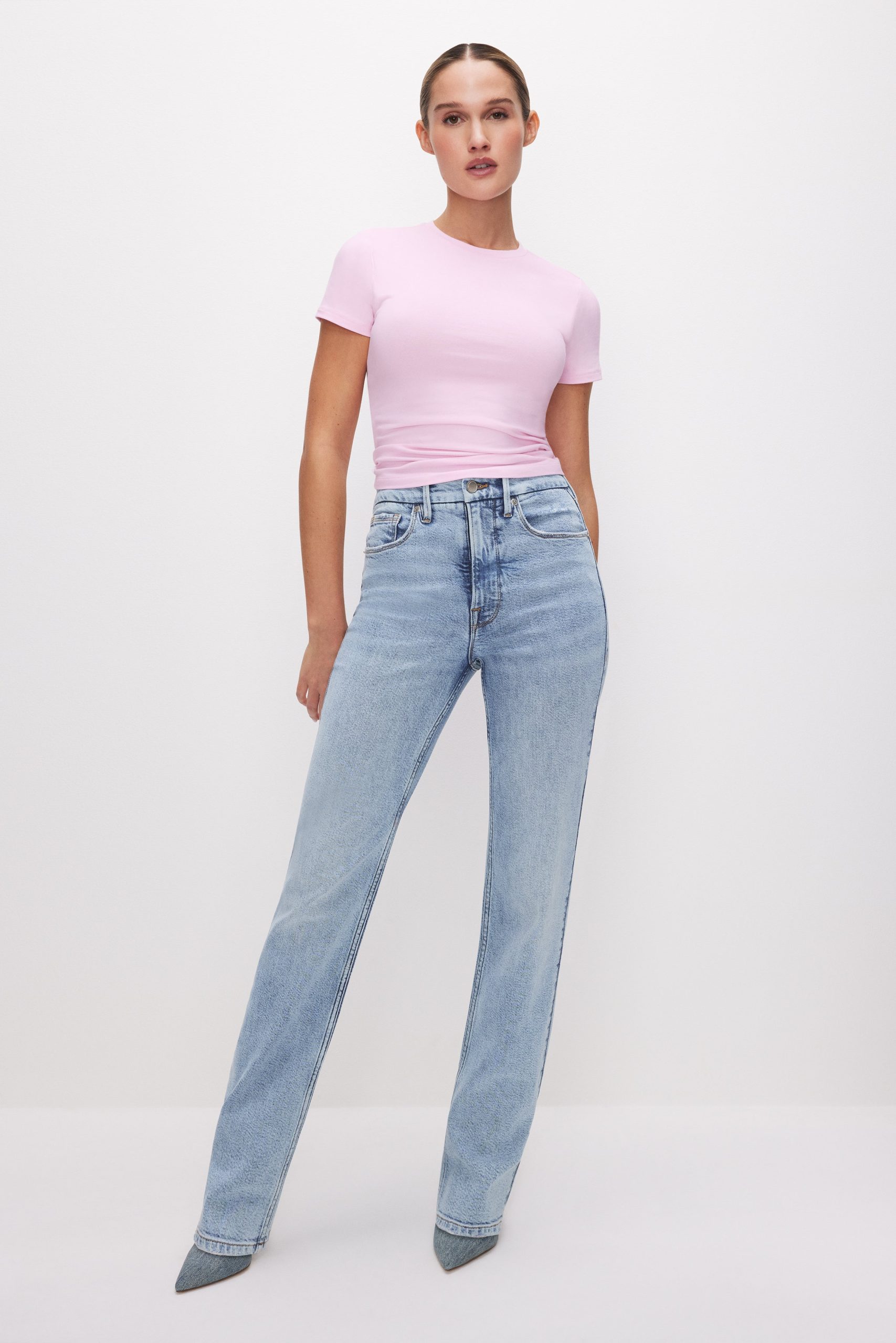 SUPER STRETCH BABY TEE | ROSEQUARTZ001