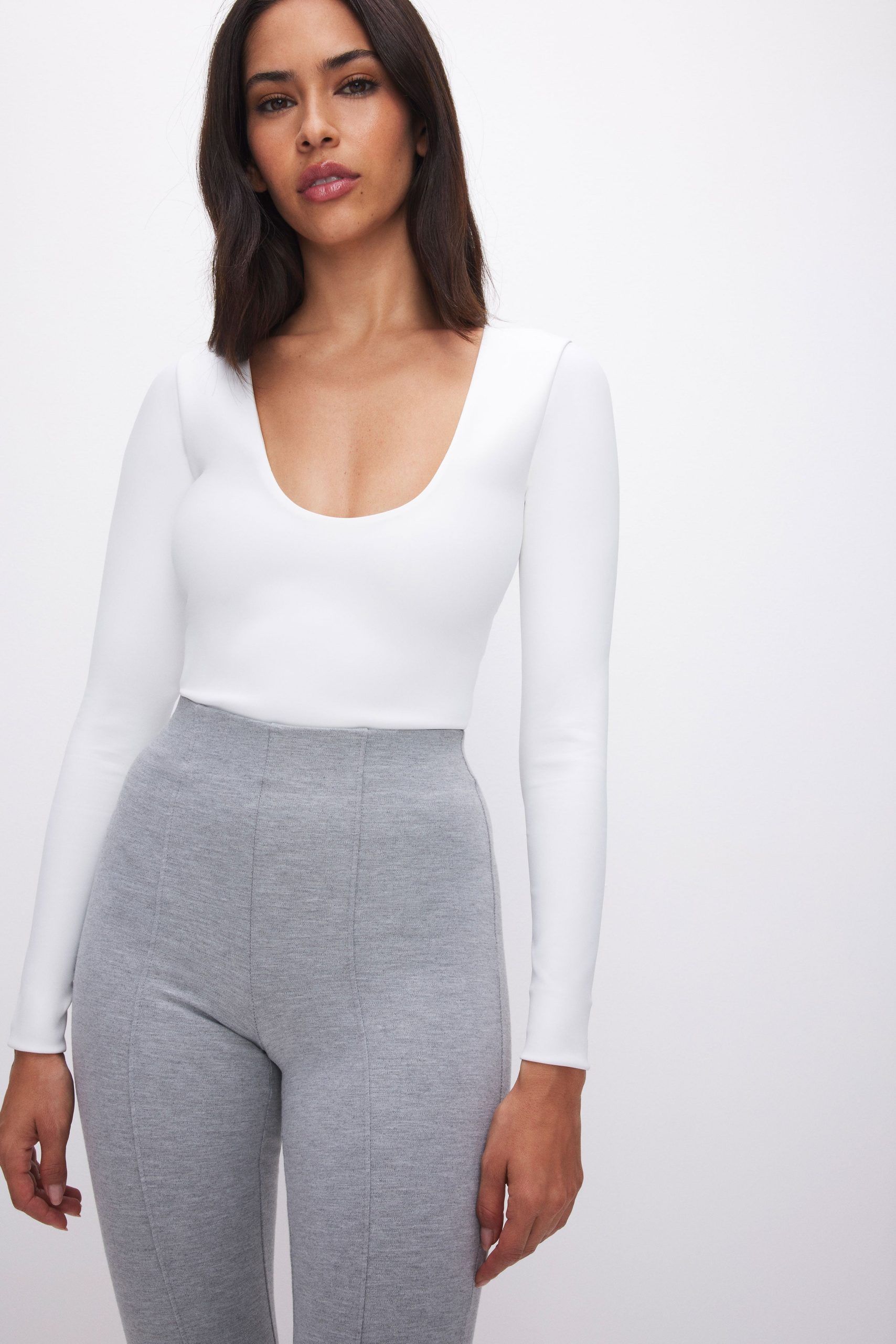 SCULPTING SCOOP NECK BODYSUIT | WHITE001 WHITE001 / 5XL