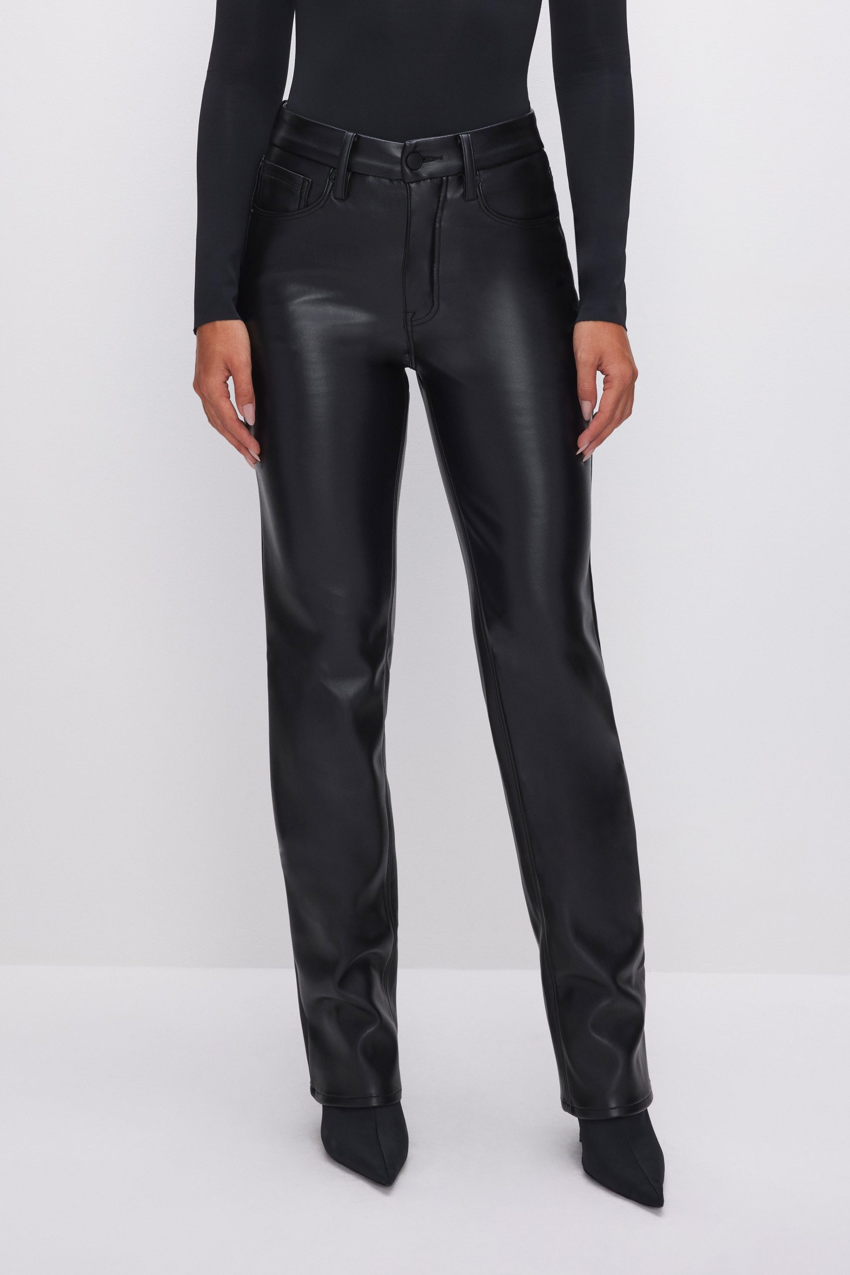 GOOD ICON FAUX LEATHER PANTS | BLACK001 BLACK001 / 32 Plus