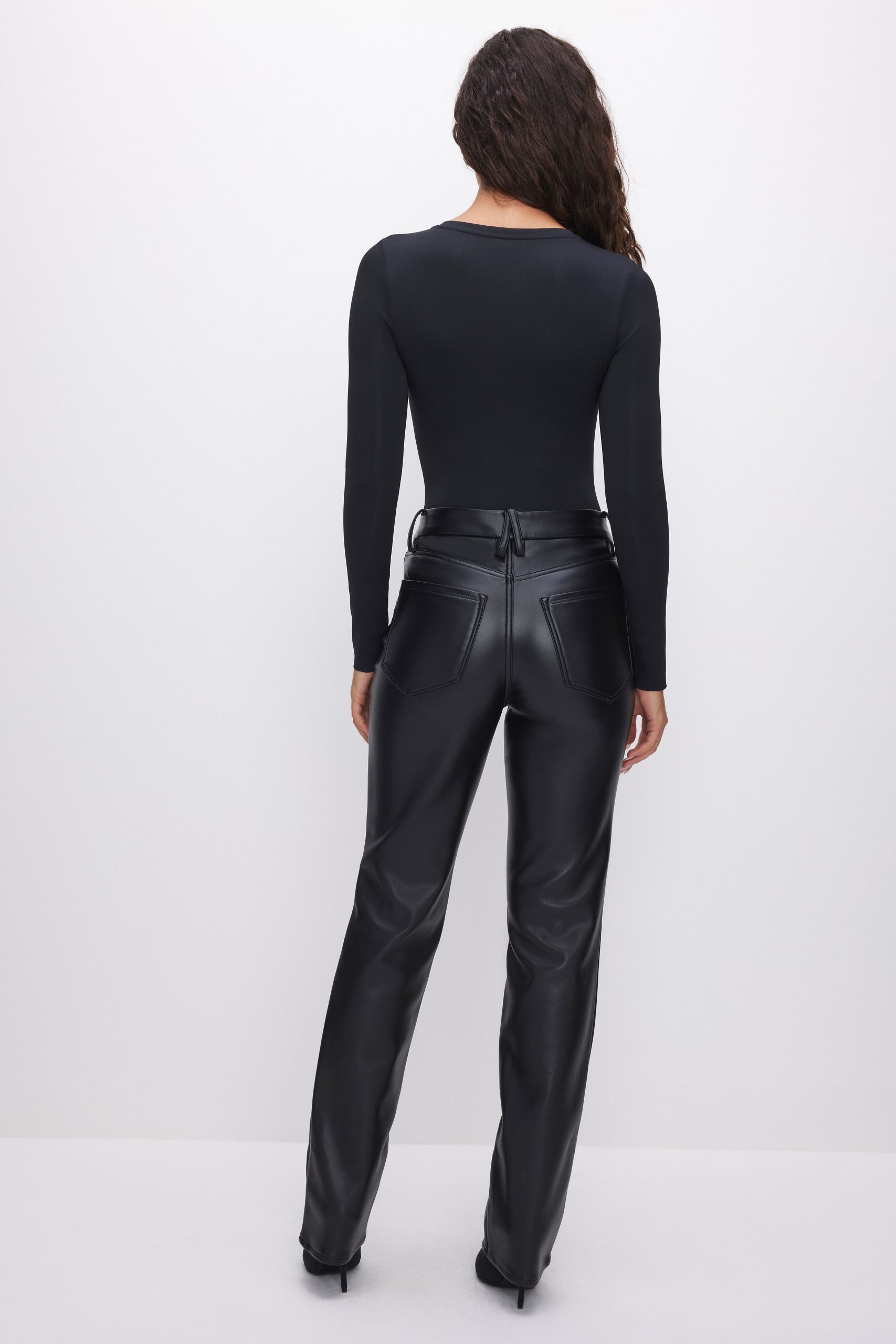 GOOD ICON FAUX LEATHER PANTS | BLACK001