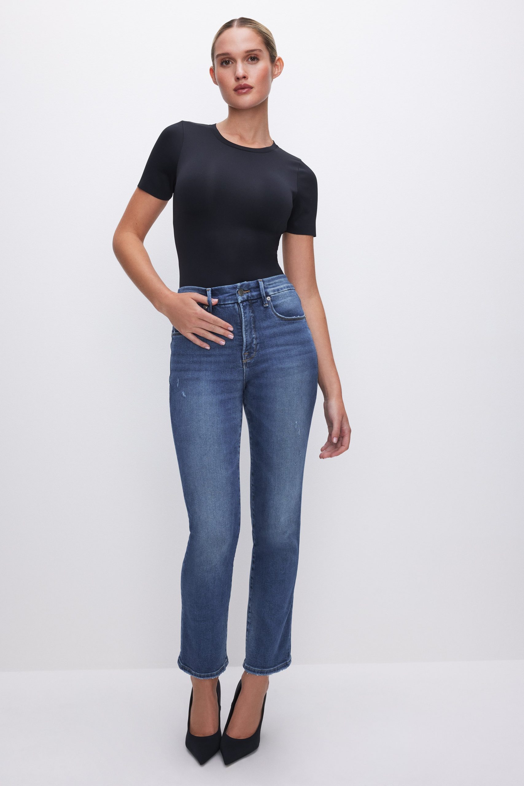 GOOD STRAIGHT COMPRESSION JEANS | INDIGO271 INDIGO271 / 32 Plus