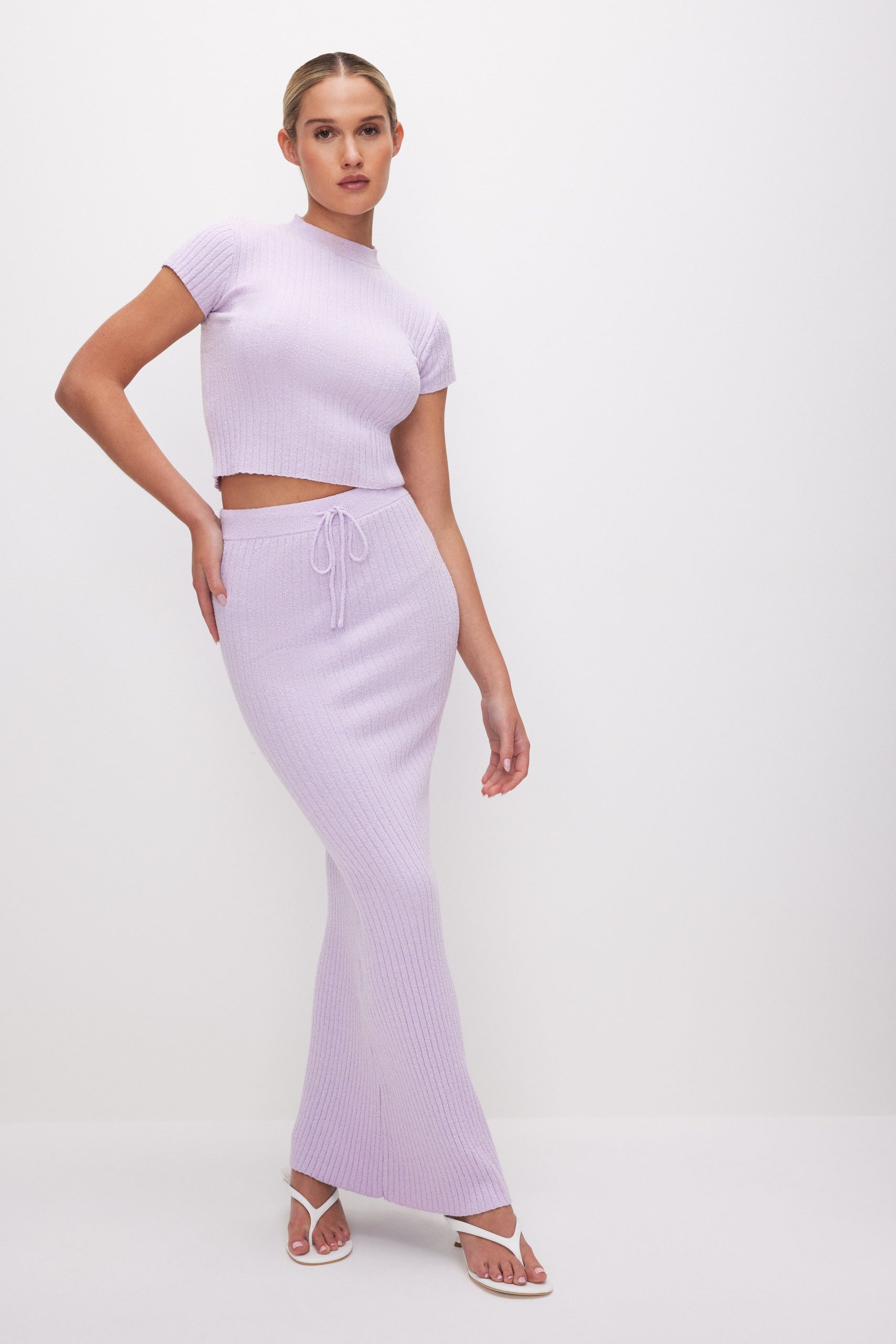 RIBBED TERRY TEE | LAVENDER001 LAVENDER01 / 5XL