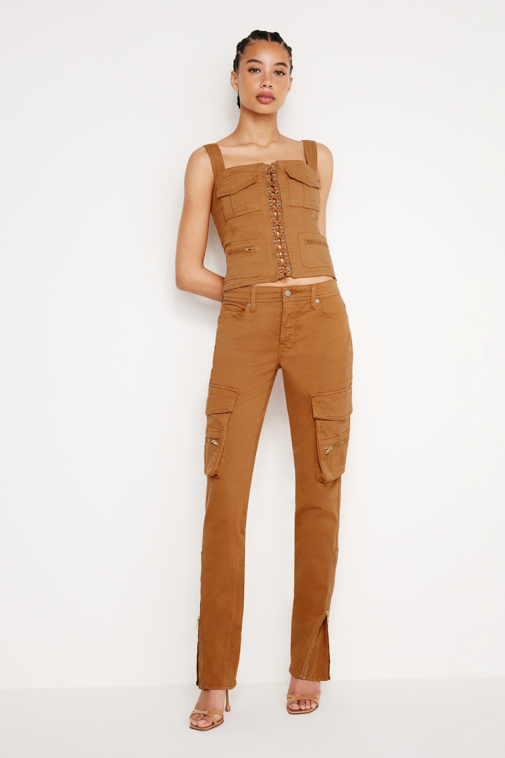TWILL SKINNY CARGO PANTS | CANYON003 CANYON003 / 32 Plus