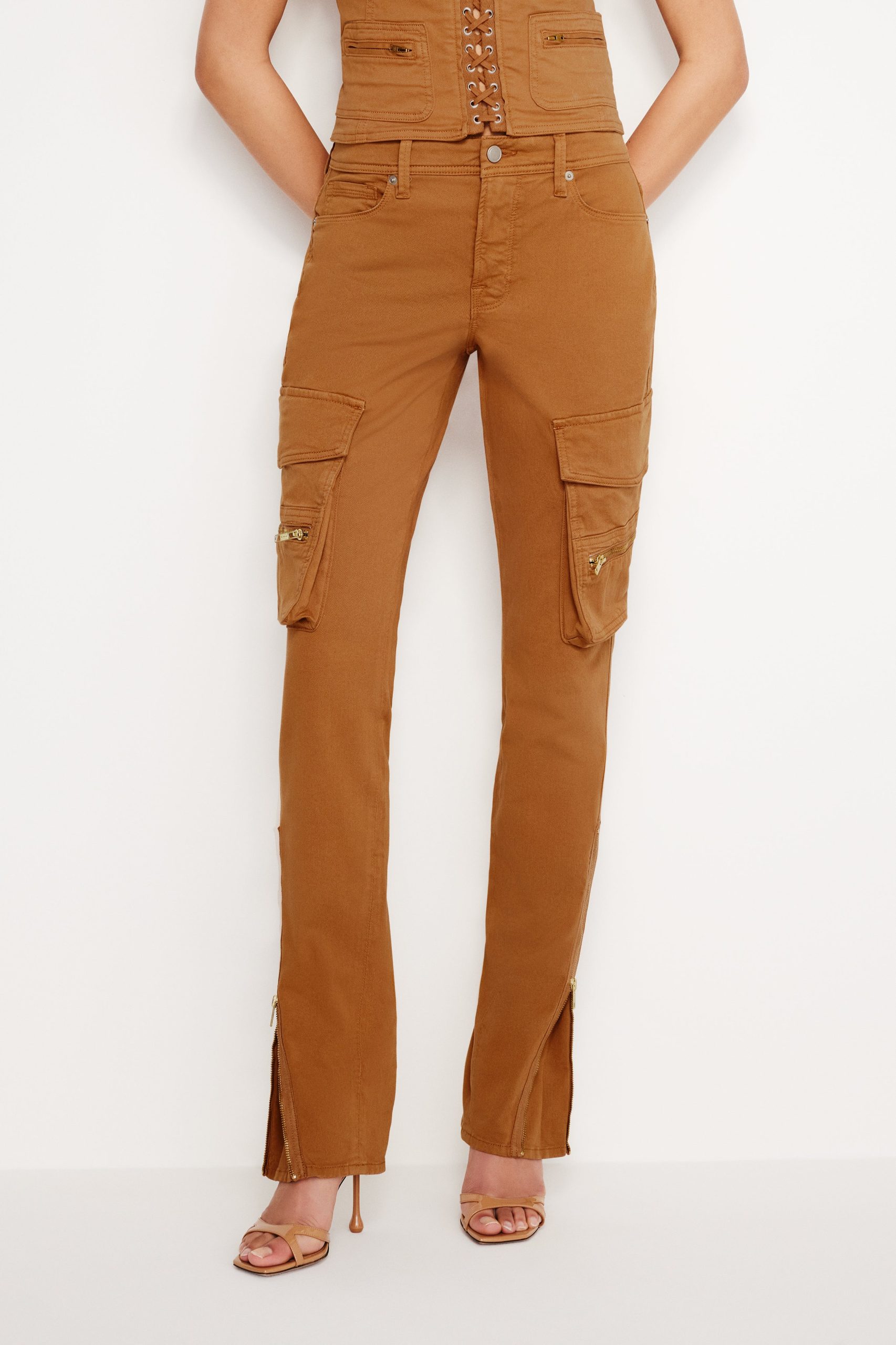 TWILL SKINNY CARGO PANTS | CANYON003