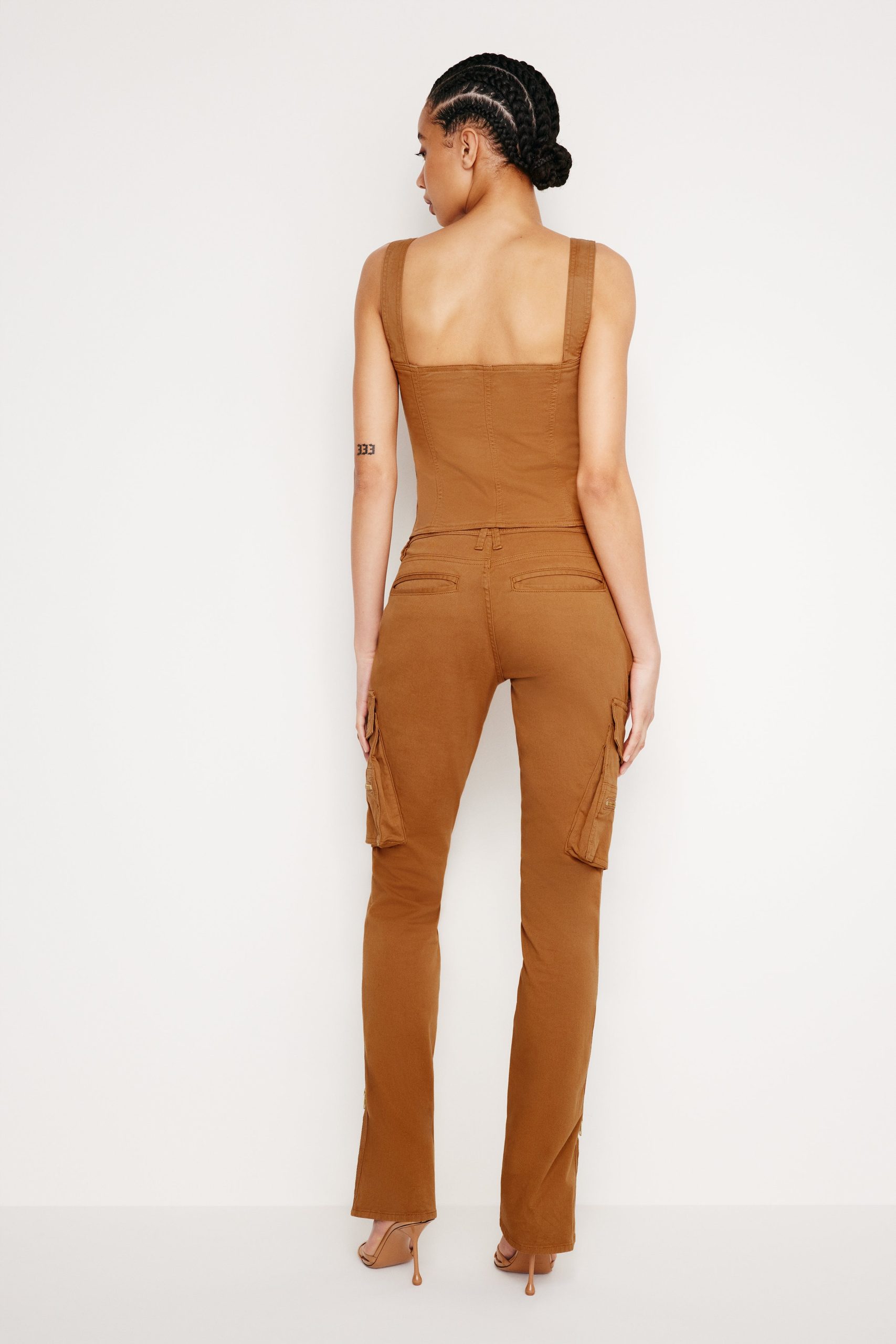 TWILL SKINNY CARGO PANTS | CANYON003