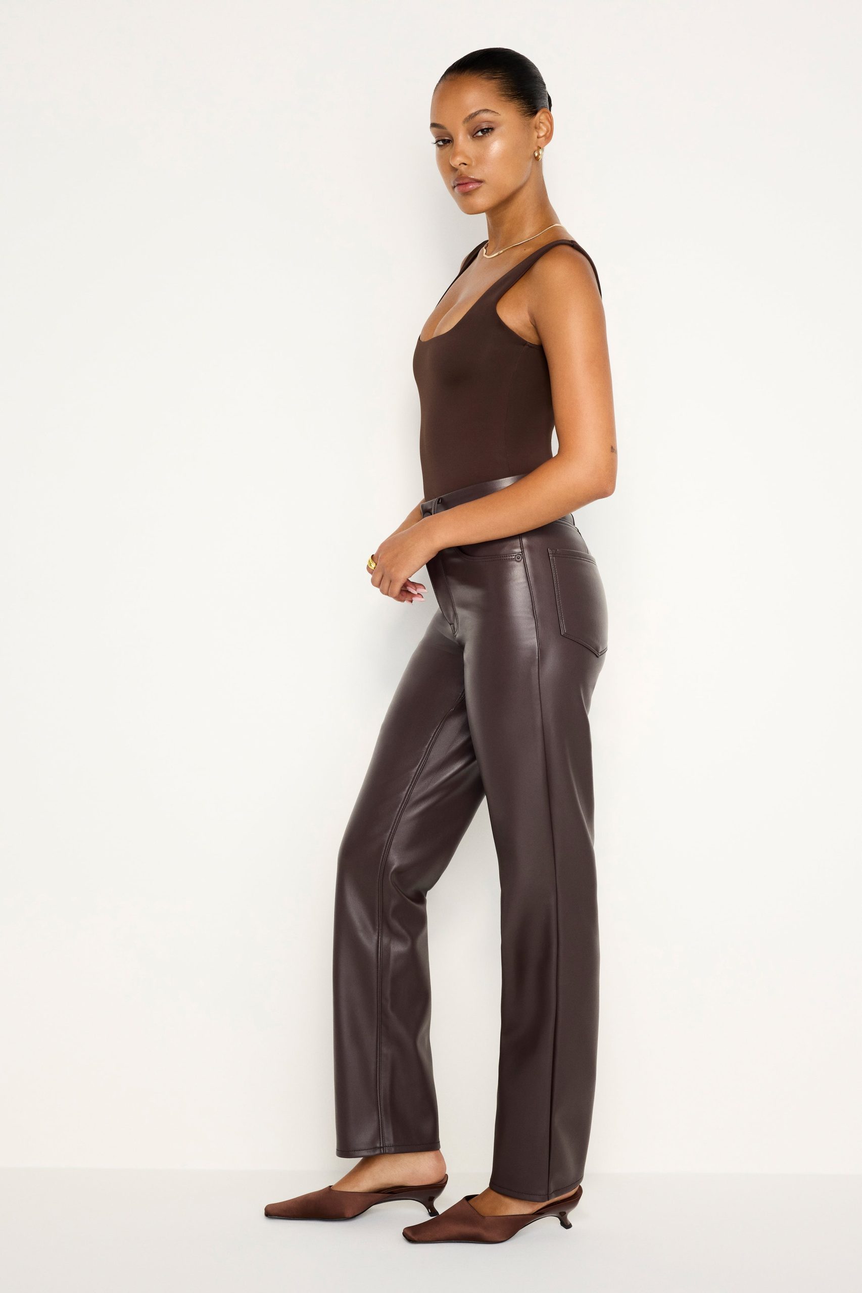 GOOD ICON FAUX LEATHER PANTS | BARK003