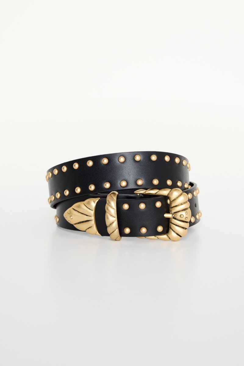 WIDE STUDDED WESTERN BELT