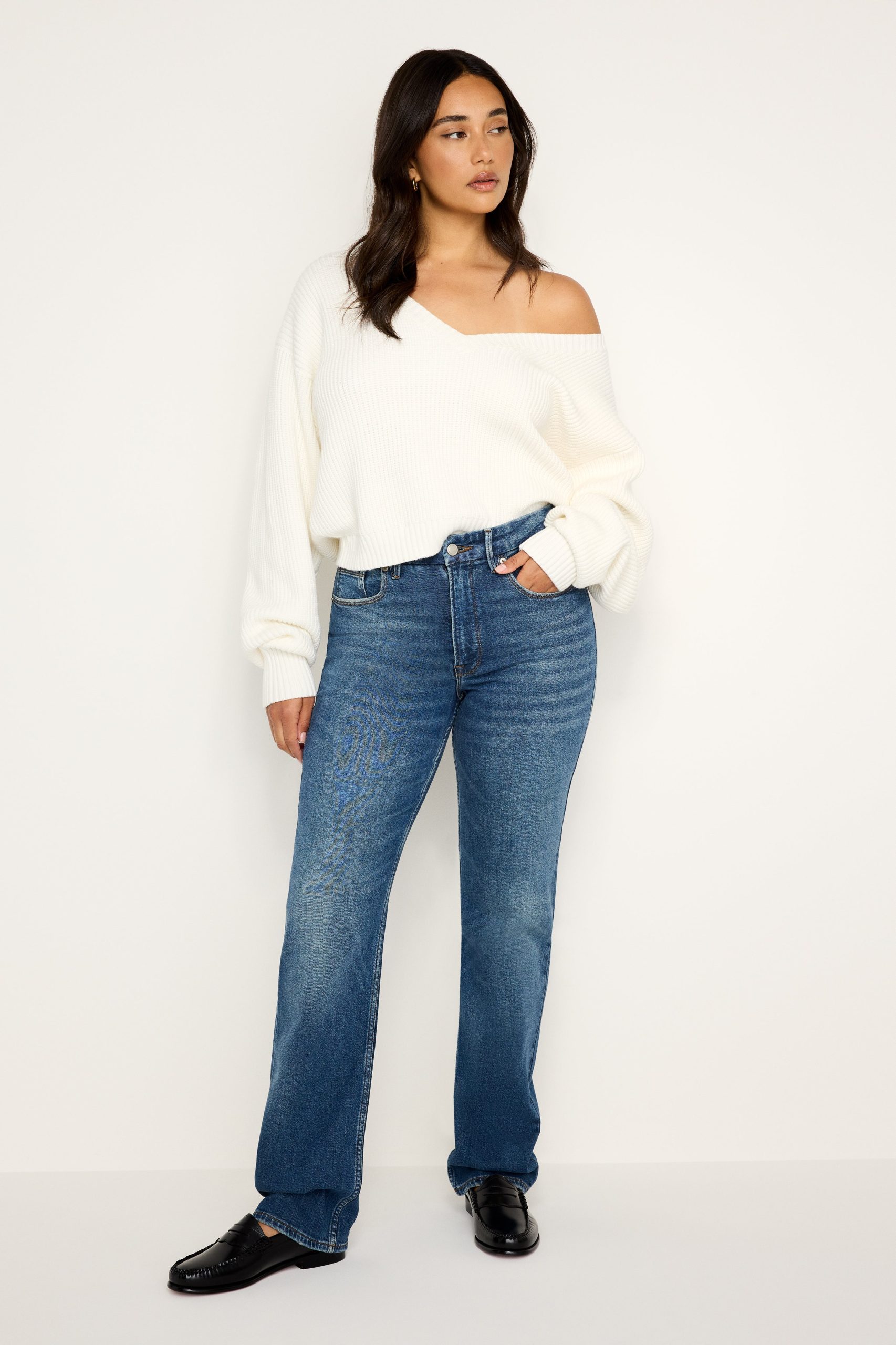 GOOD ICON STRAIGHT JEANS | INDIGO605