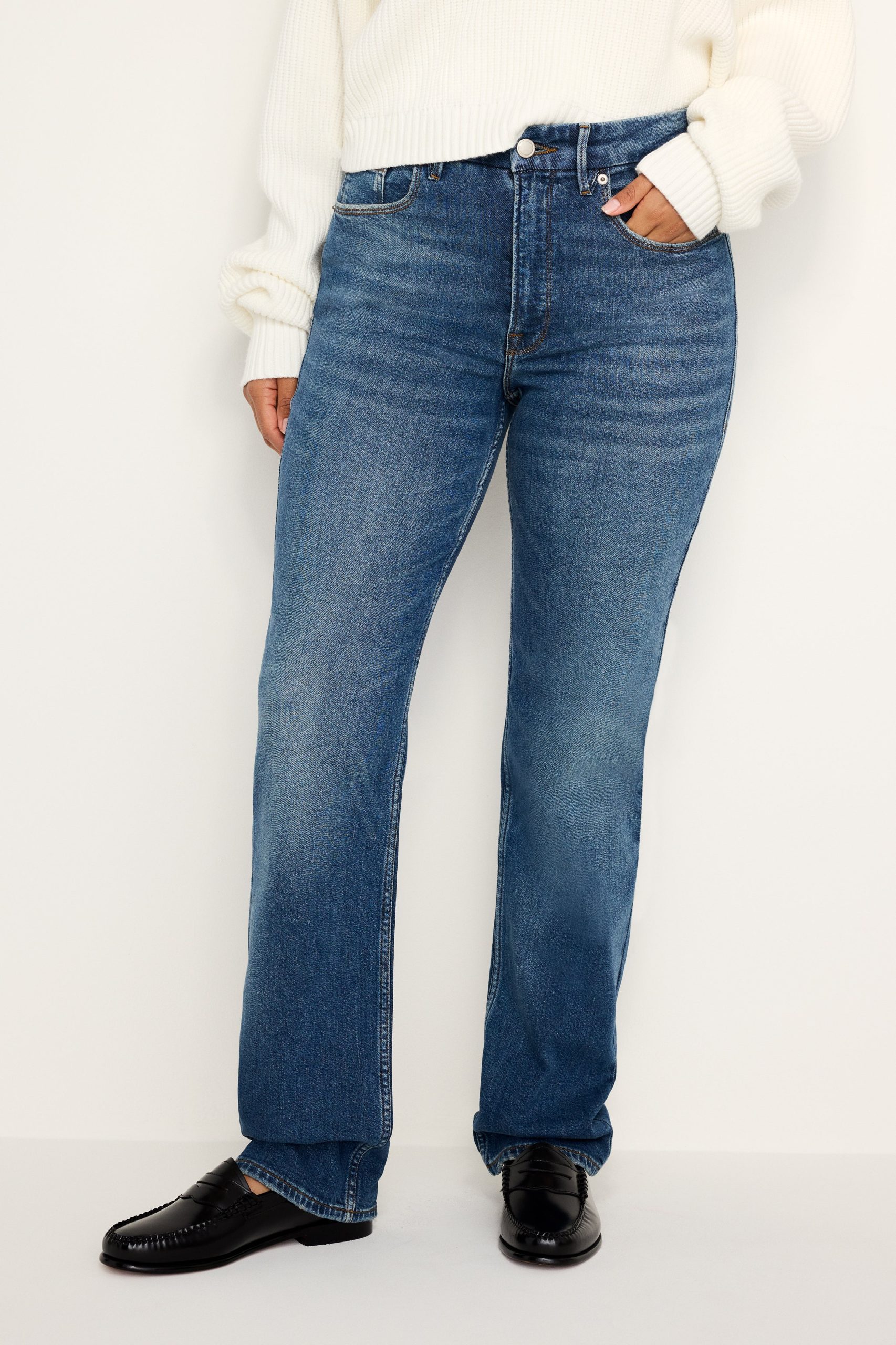 GOOD ICON STRAIGHT JEANS | INDIGO605