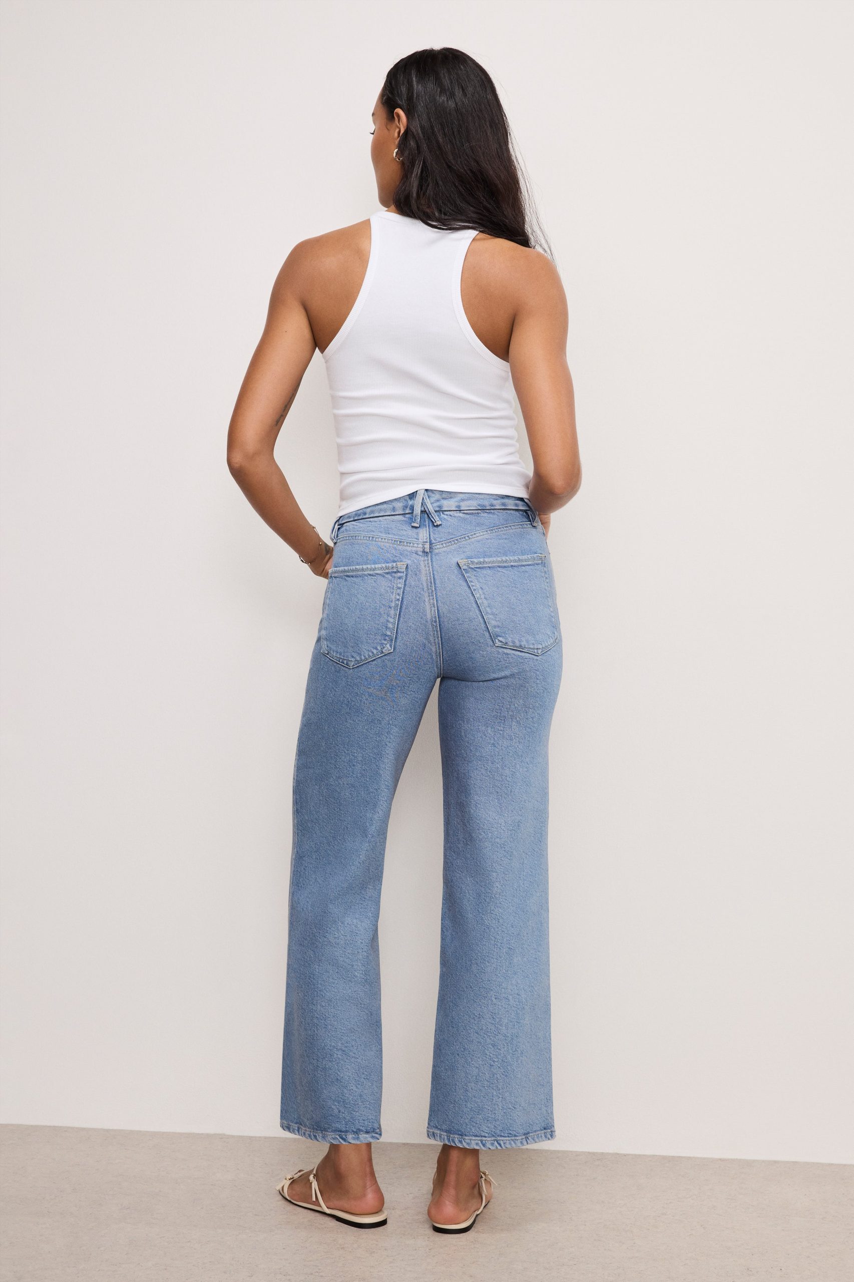 SOFT TECH GOOD SKATE WIDE CROPPED JEANS | INDIGO860