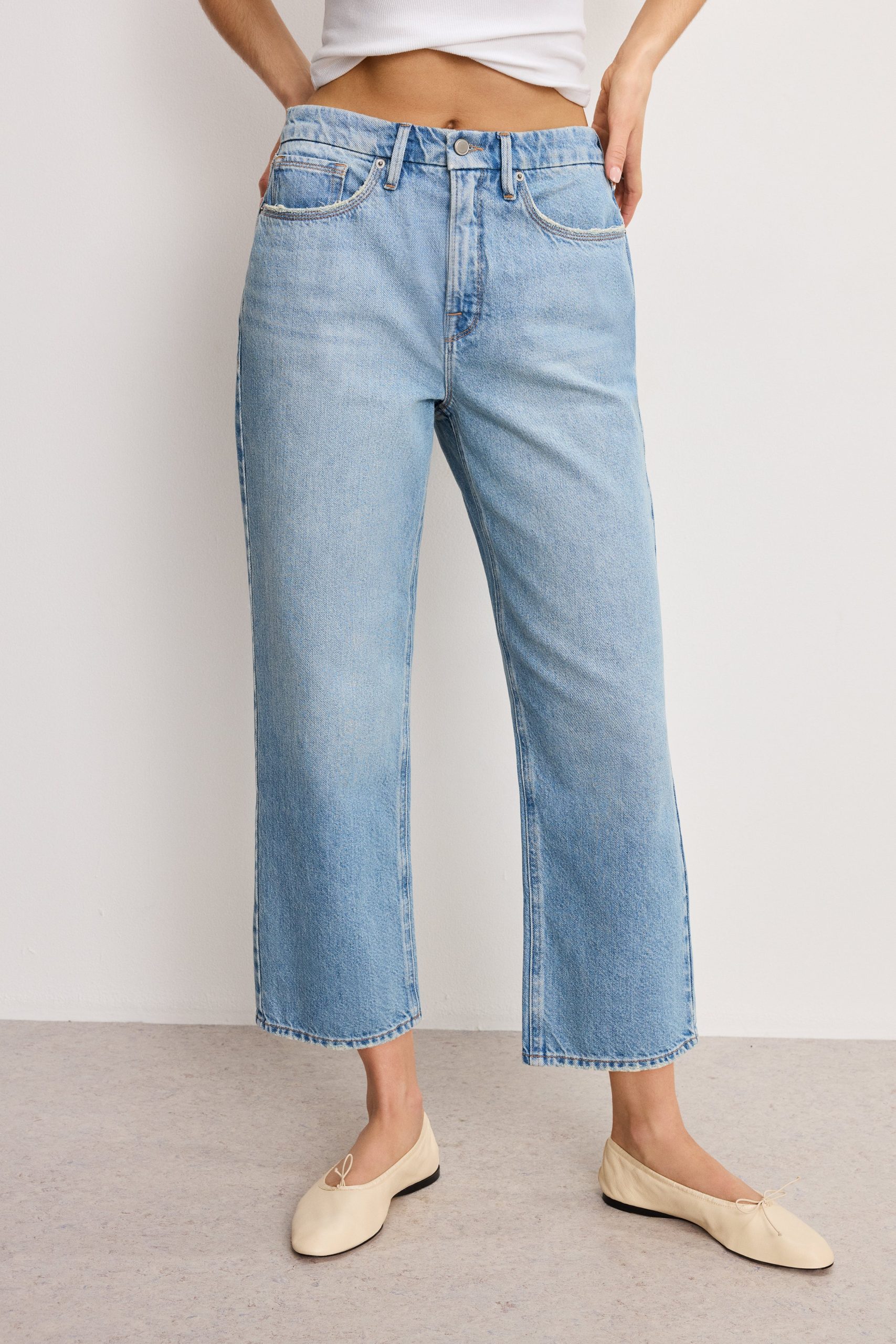 GOOD 90S CROPPED RELAXED JEANS | INDIGO964