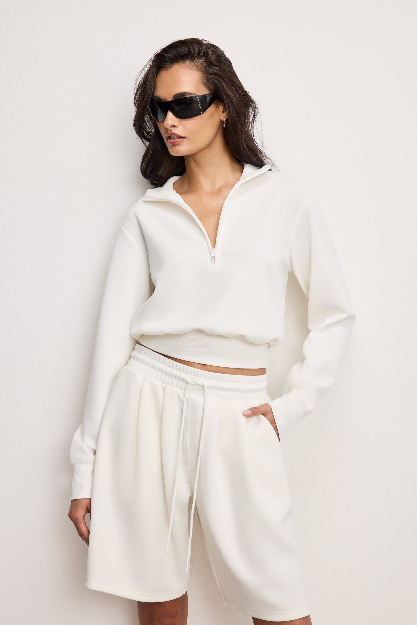 AIR SOFT HALF ZIP SWEATSHIRT | CLOUD WHITE CLOUD WHITE001 / 5XL