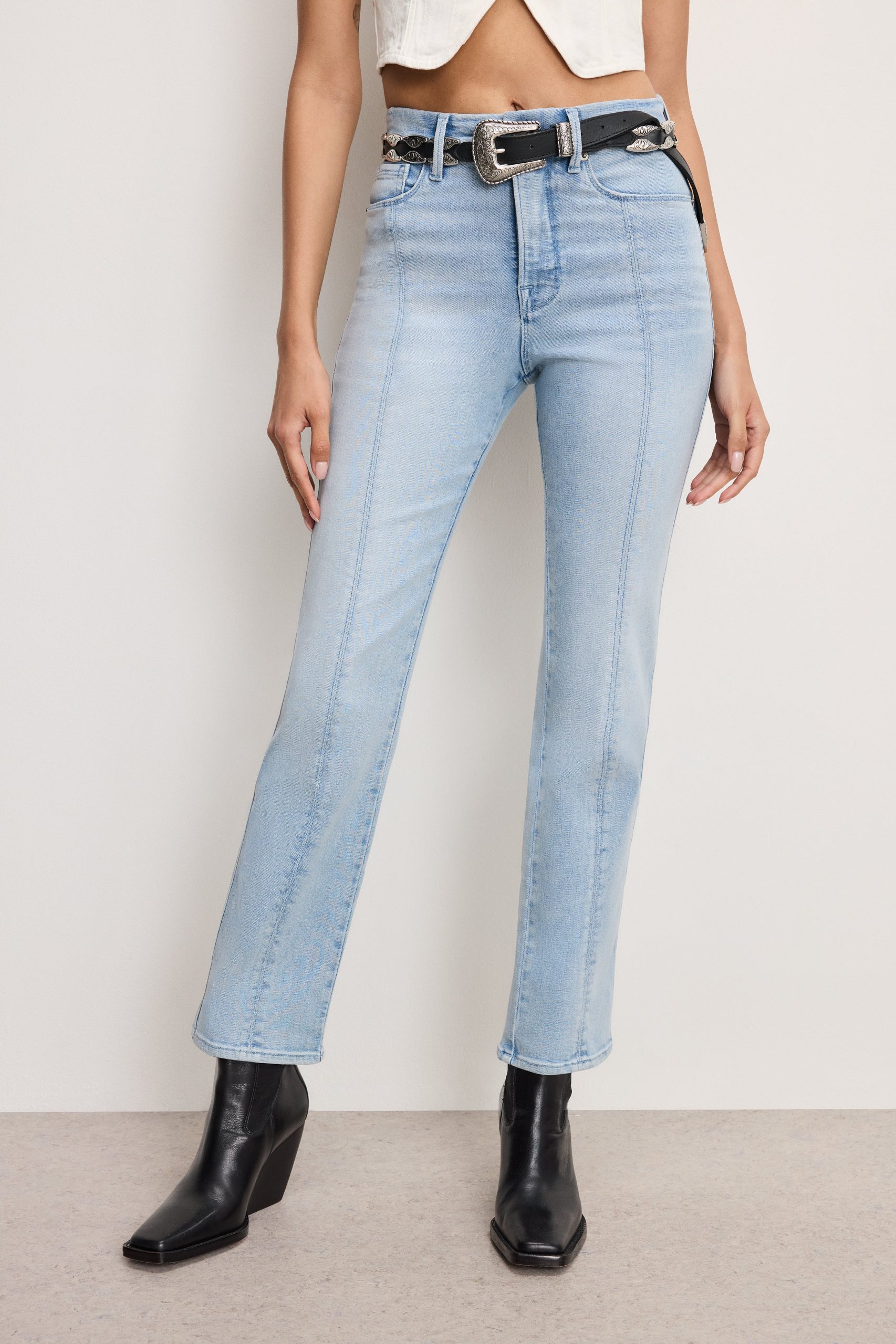 GOOD CURVE STRAIGHT COMPRESSION JEANS | INDIGO949