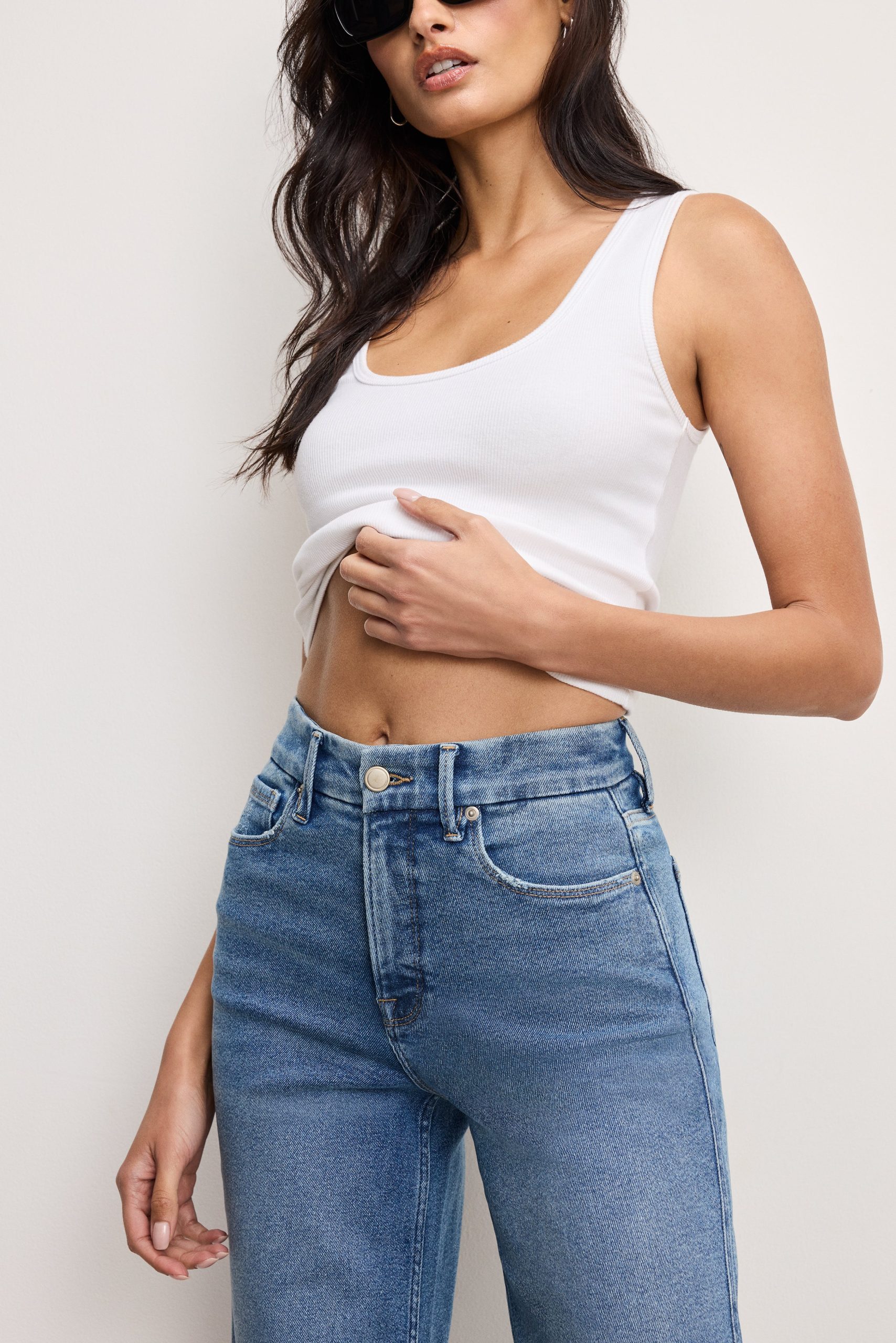 GOOD SKATE WIDE CROPPED JEANS | BLUE541