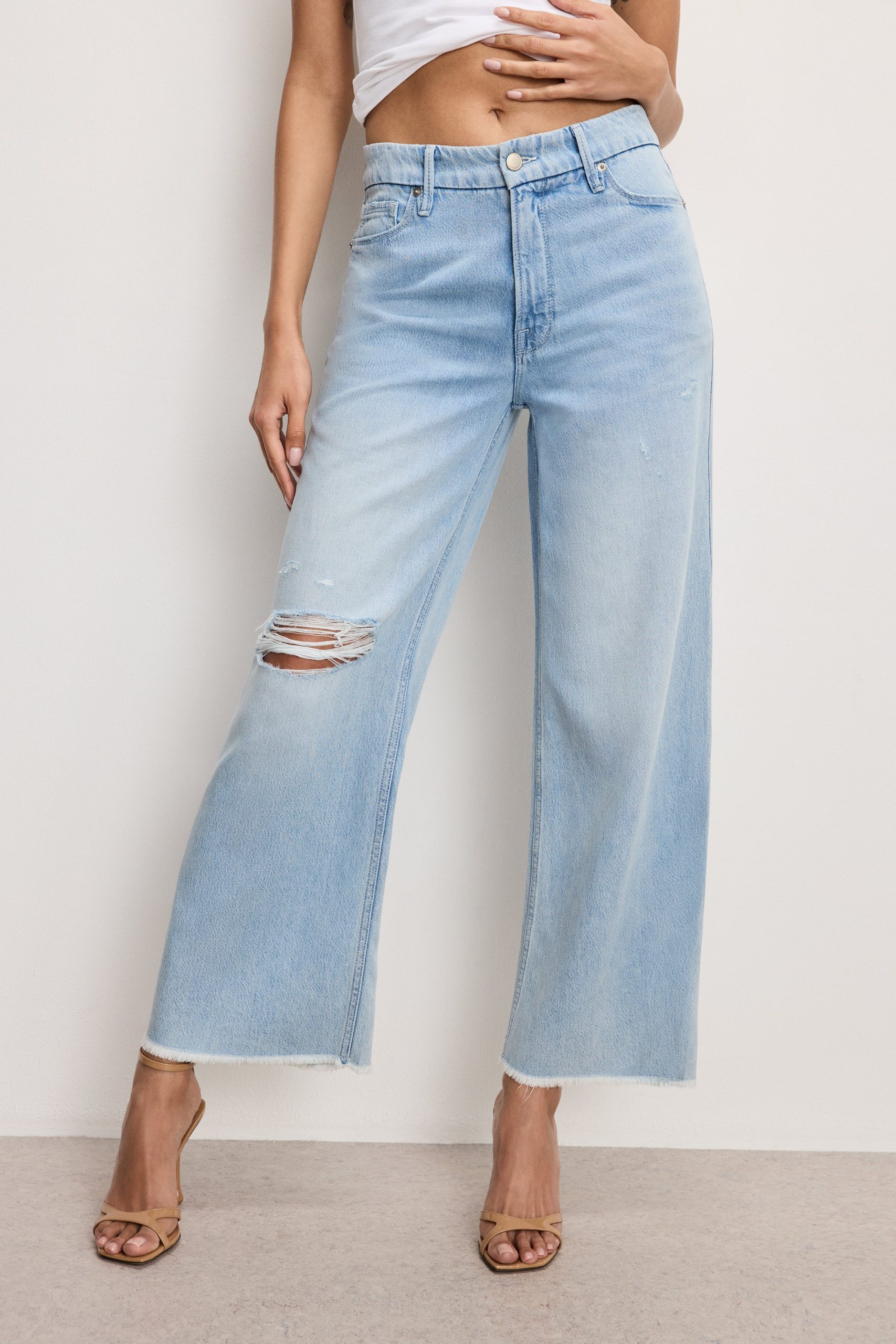 WEIGHTLESS GOOD SKATE WIDE CROPPED JEANS | INDIGO959