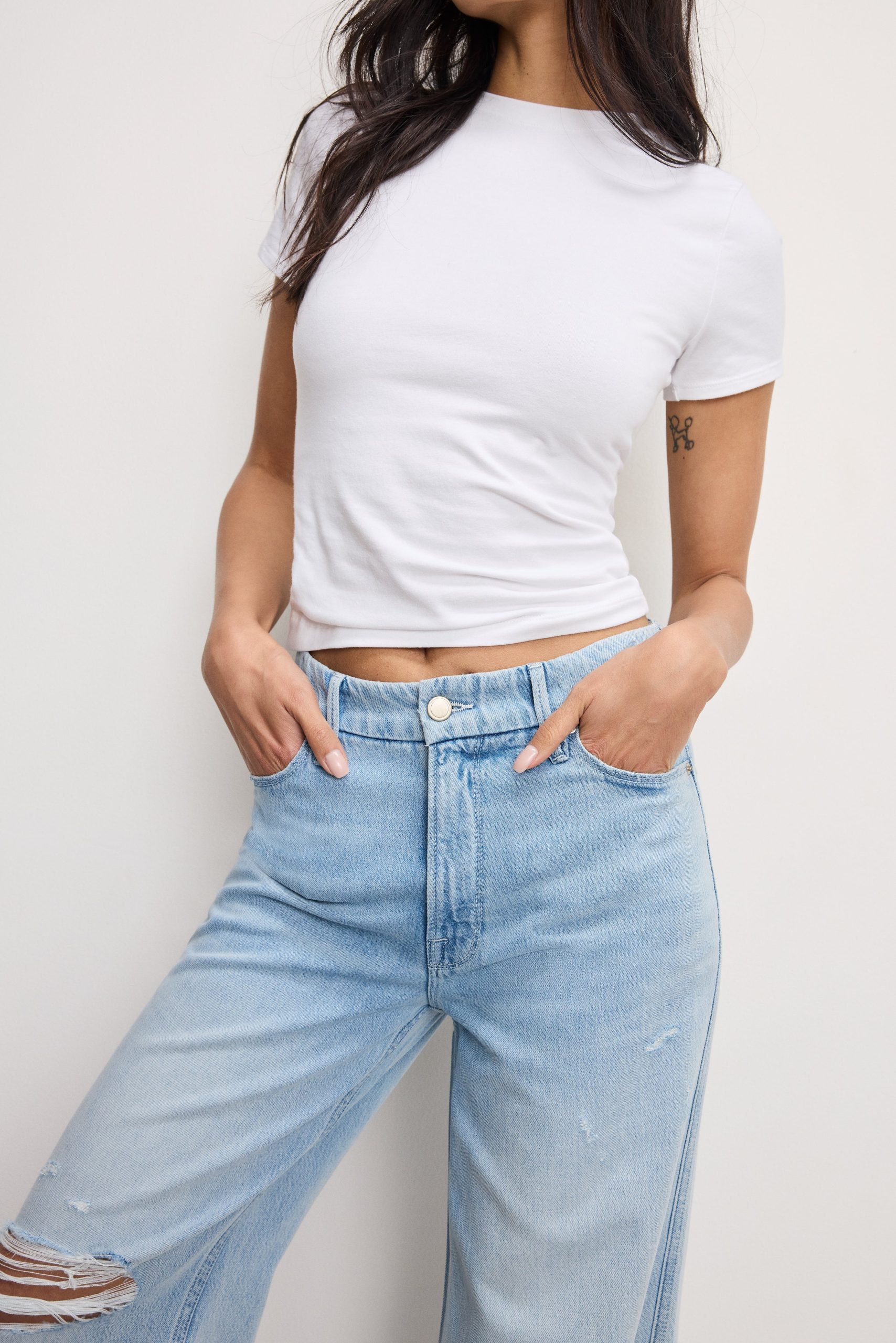 WEIGHTLESS GOOD SKATE WIDE CROPPED JEANS | INDIGO959