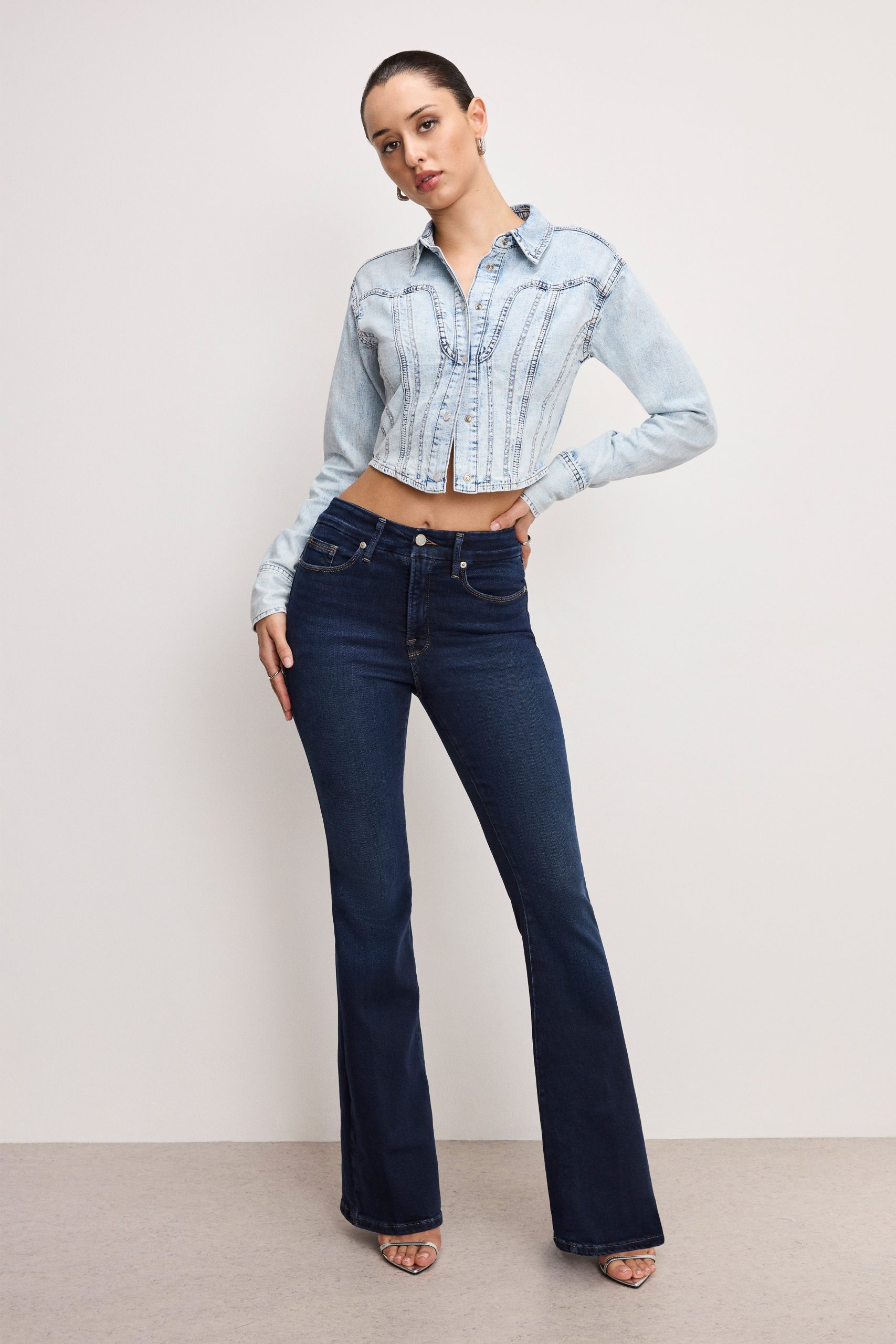 DOLLY DENIM CORSET SHIRT | INDIGO1021