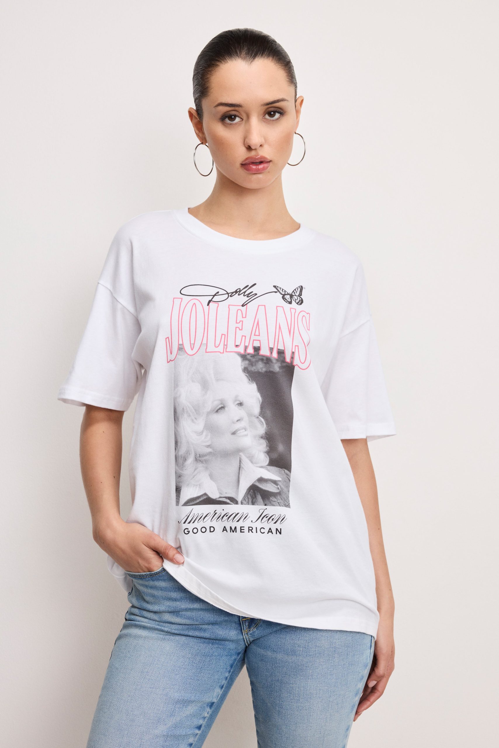 DOLLY OVERSIZED CONCERT TEE | WHITE001 WHITE001 / 5XL