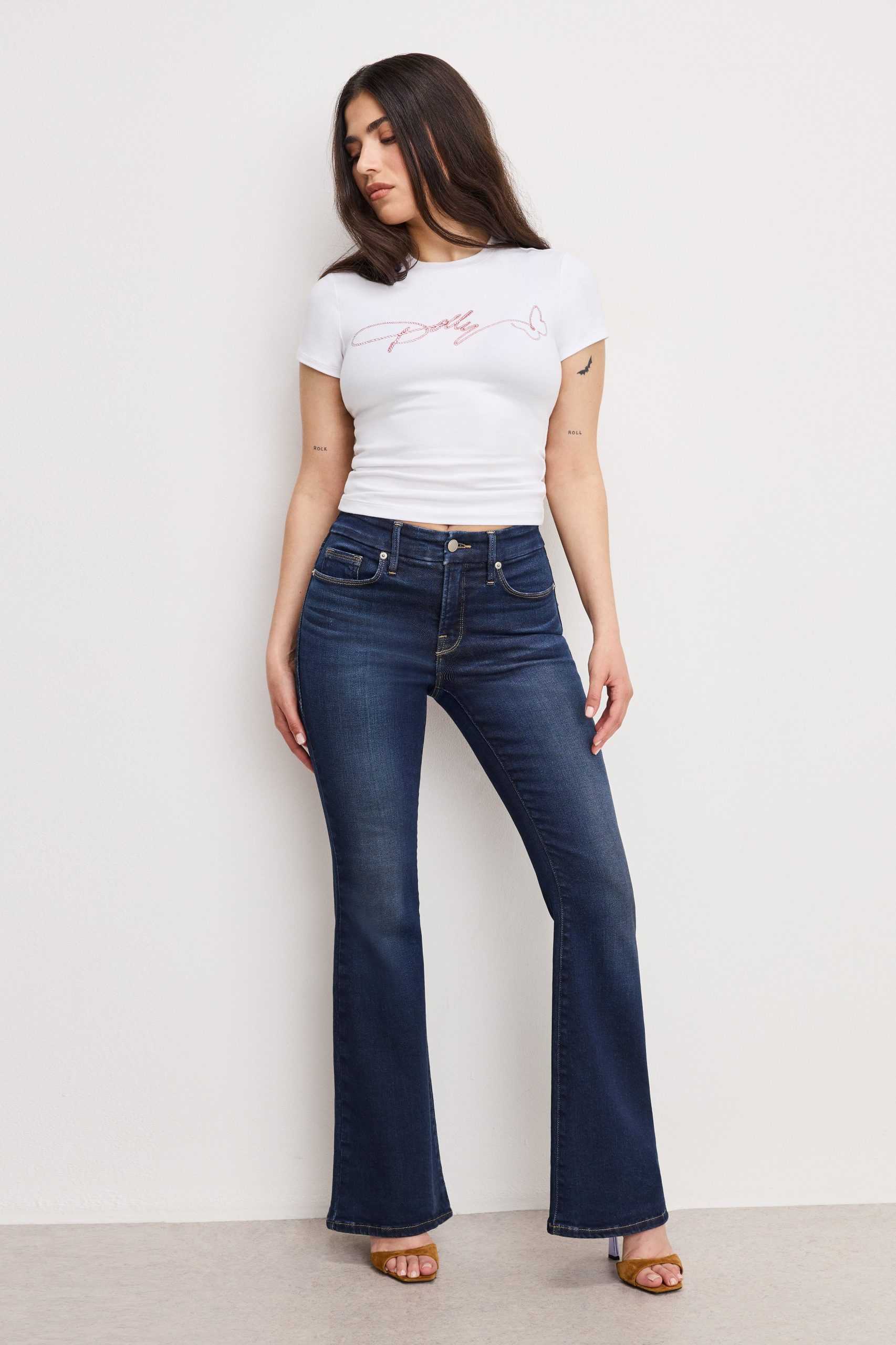 DOLLY JOLEANS PETITE FLARE JEANS | INDIGO1020 INDIGO1020 / 32 Plus