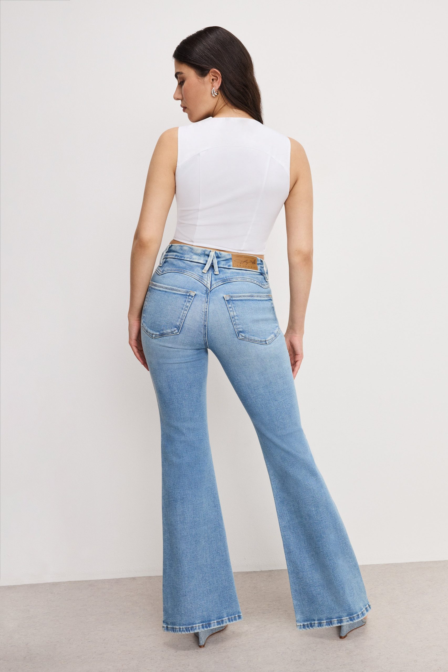 DOLLY JOLEANS PETITE FLARE JEANS | INDIGO1019
