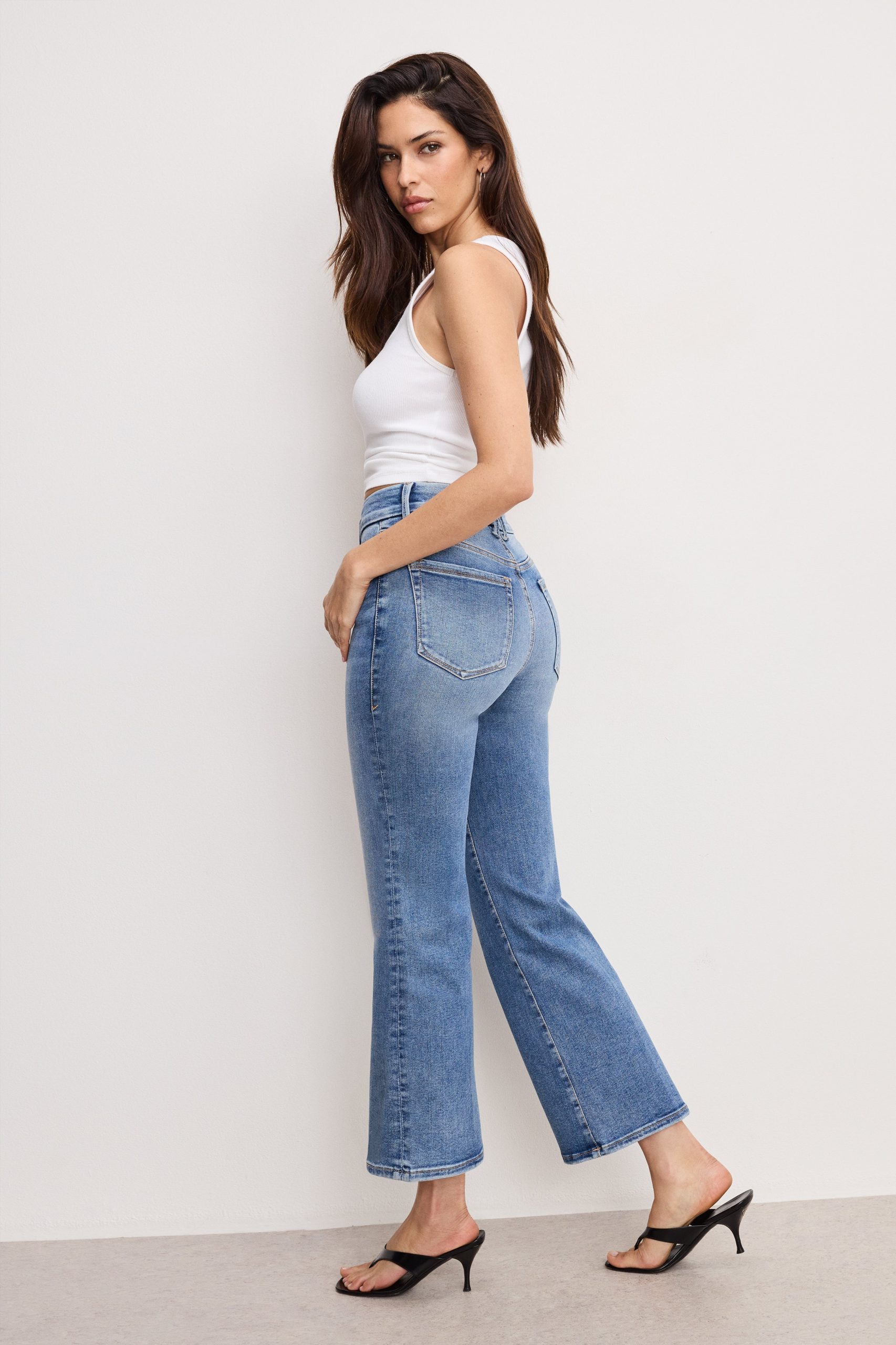 ALWAYS FITS GOOD LEGS CROPPED MINI BOOT JEANS | INDIGO953 INDIGO953 / 28-32 Plus
