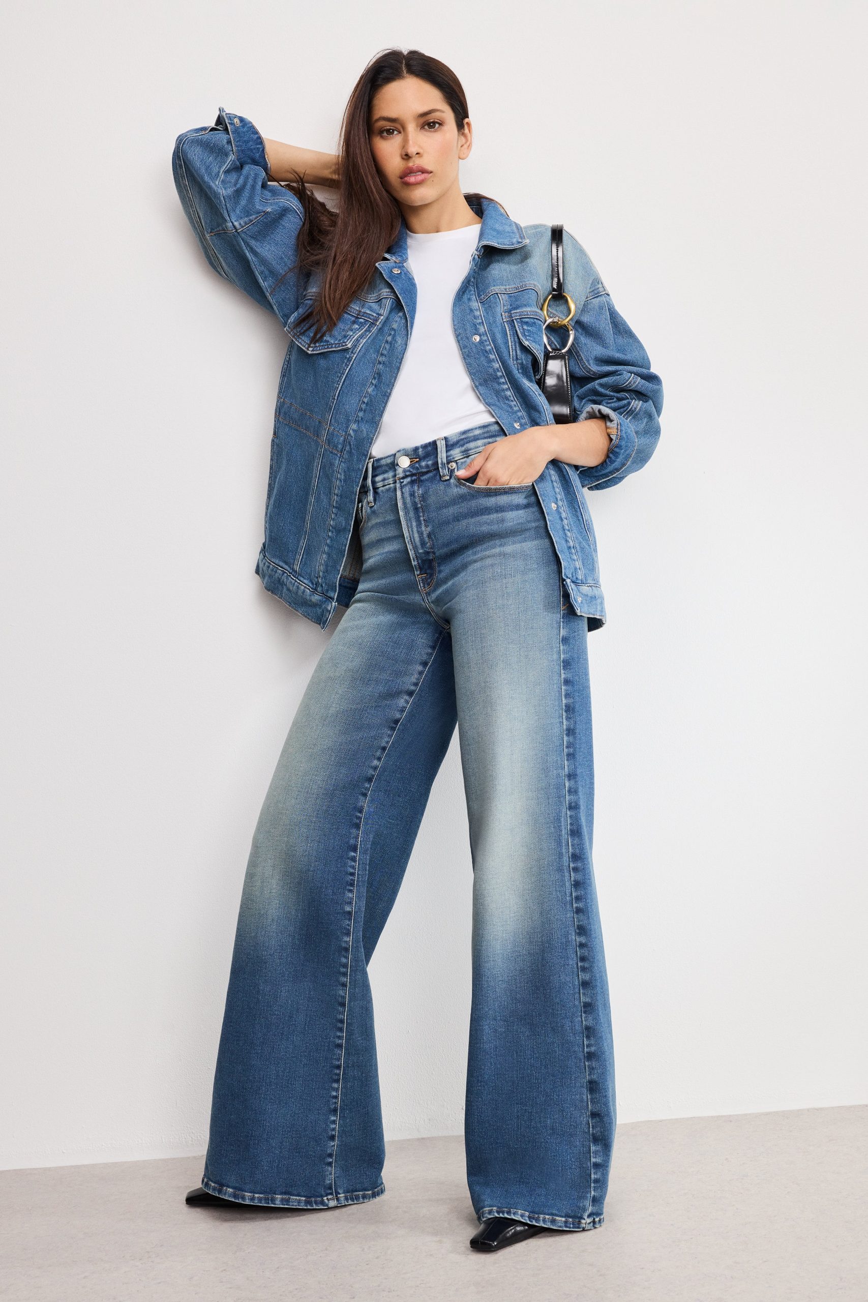 SOFT TECH GOOD WAIST PALAZZO JEANS | INDIGO986 INDIGO986 / Regular / 32 Plus