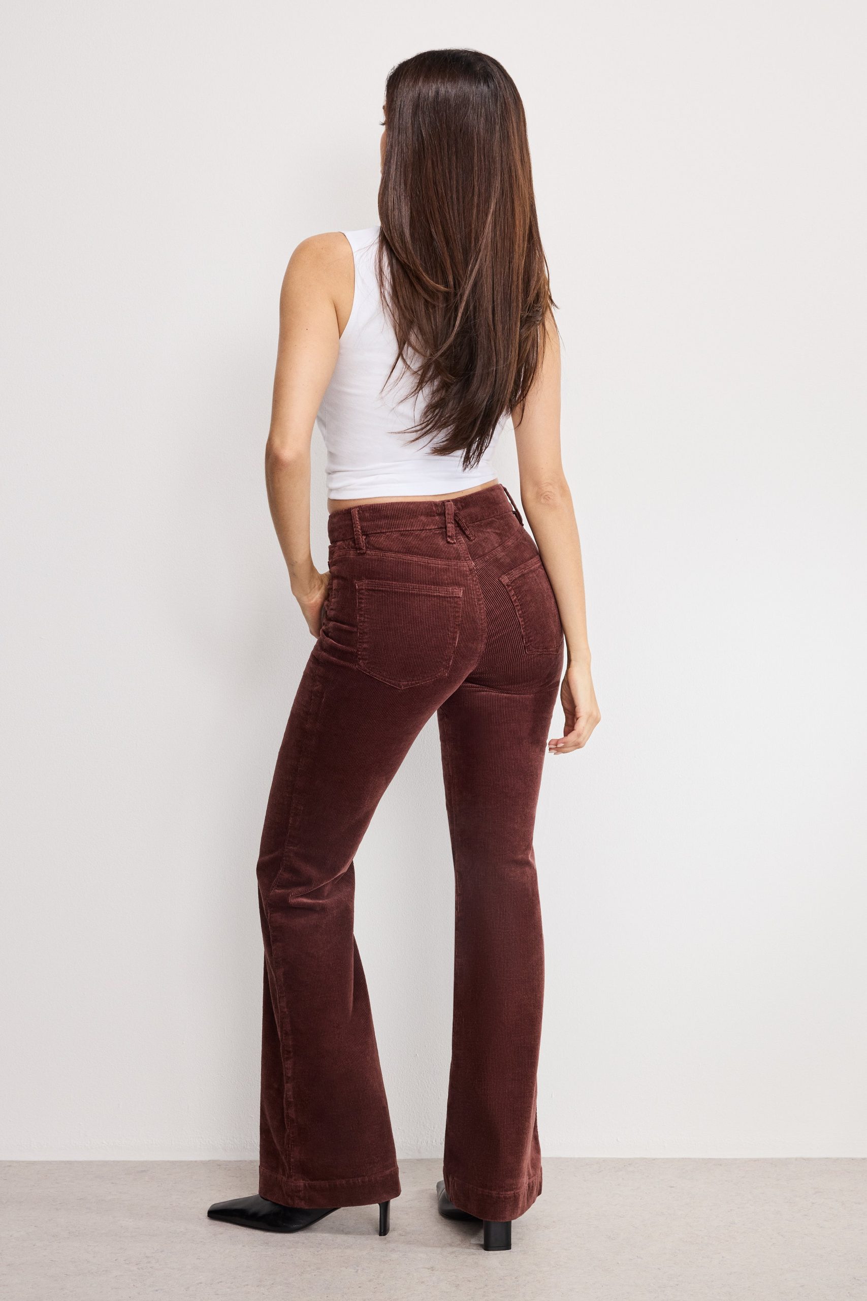 GOOD LEGS FLARE CORDUROY PANTS | WALNUT004