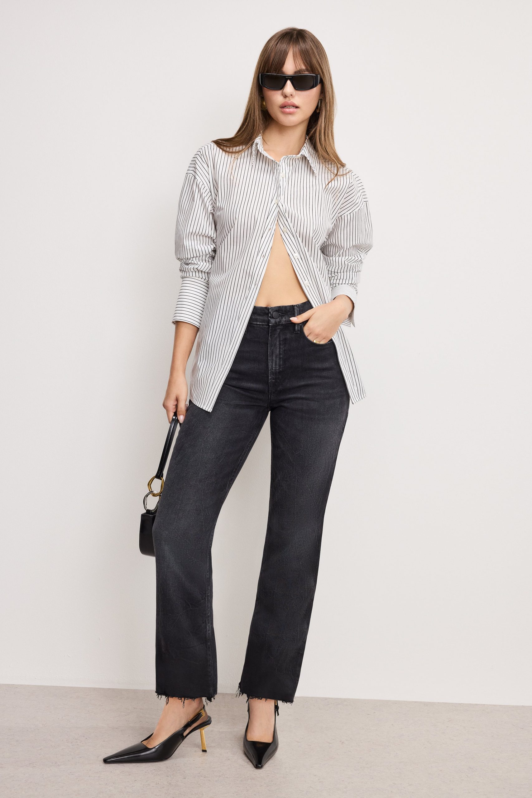GOOD ICON STRAIGHT ANKLE JEANS | BLACK404 BLACK404 / 32 Plus