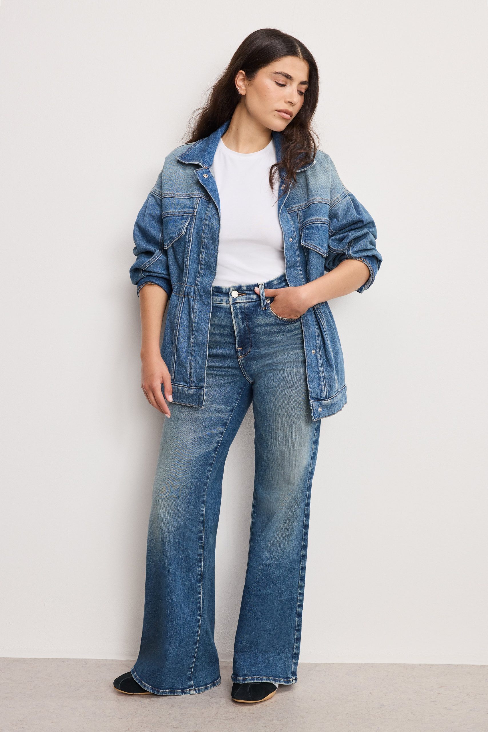 SOFT TECH GOOD PETITE PALAZZO JEANS | INDIGO986 INDIGO986 / Regular / 32 Plus