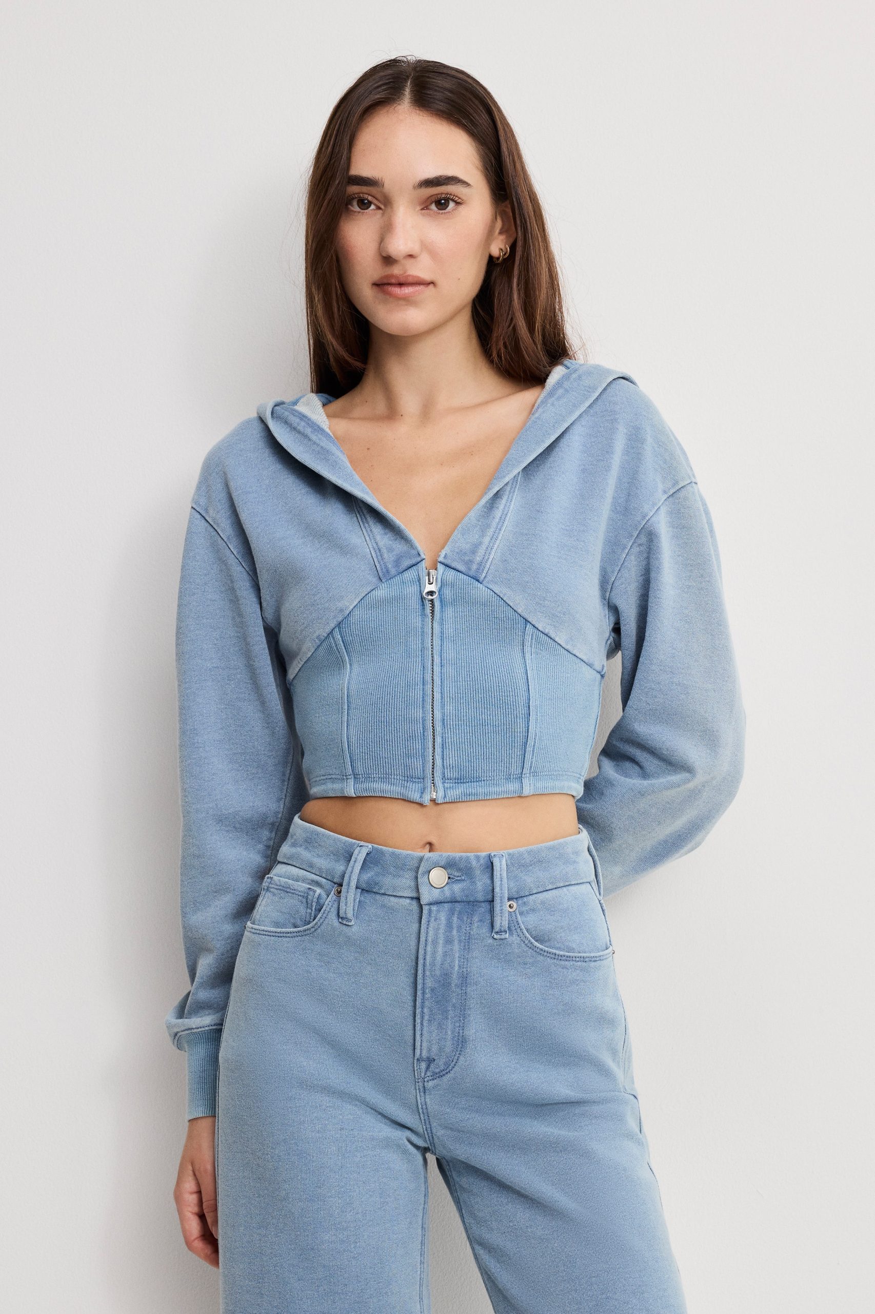 JEANIUS ZIP UP HOODIE | INDIGO1157 INDIGO1157 / 5XL