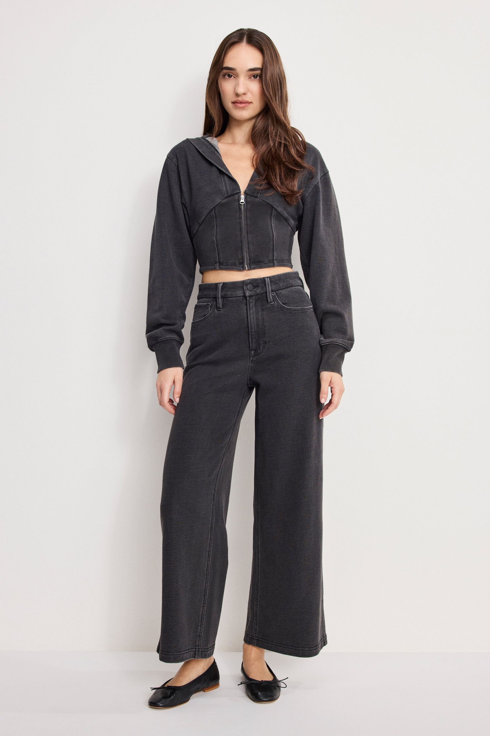 JEANIUS ZIP UP HOODIE | BLACK430