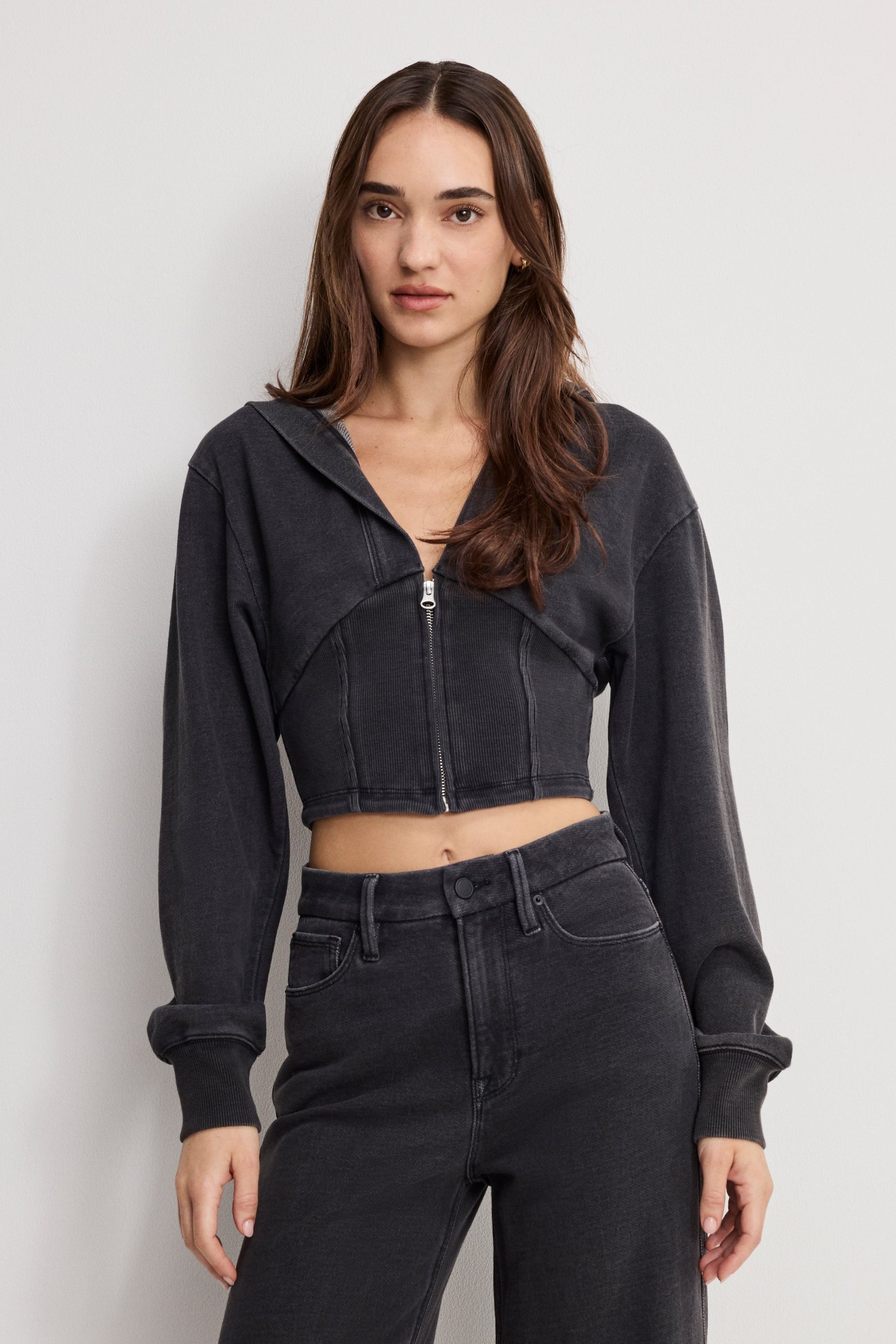 JEANIUS ZIP UP HOODIE | BLACK430 BLACK430 / 5XL