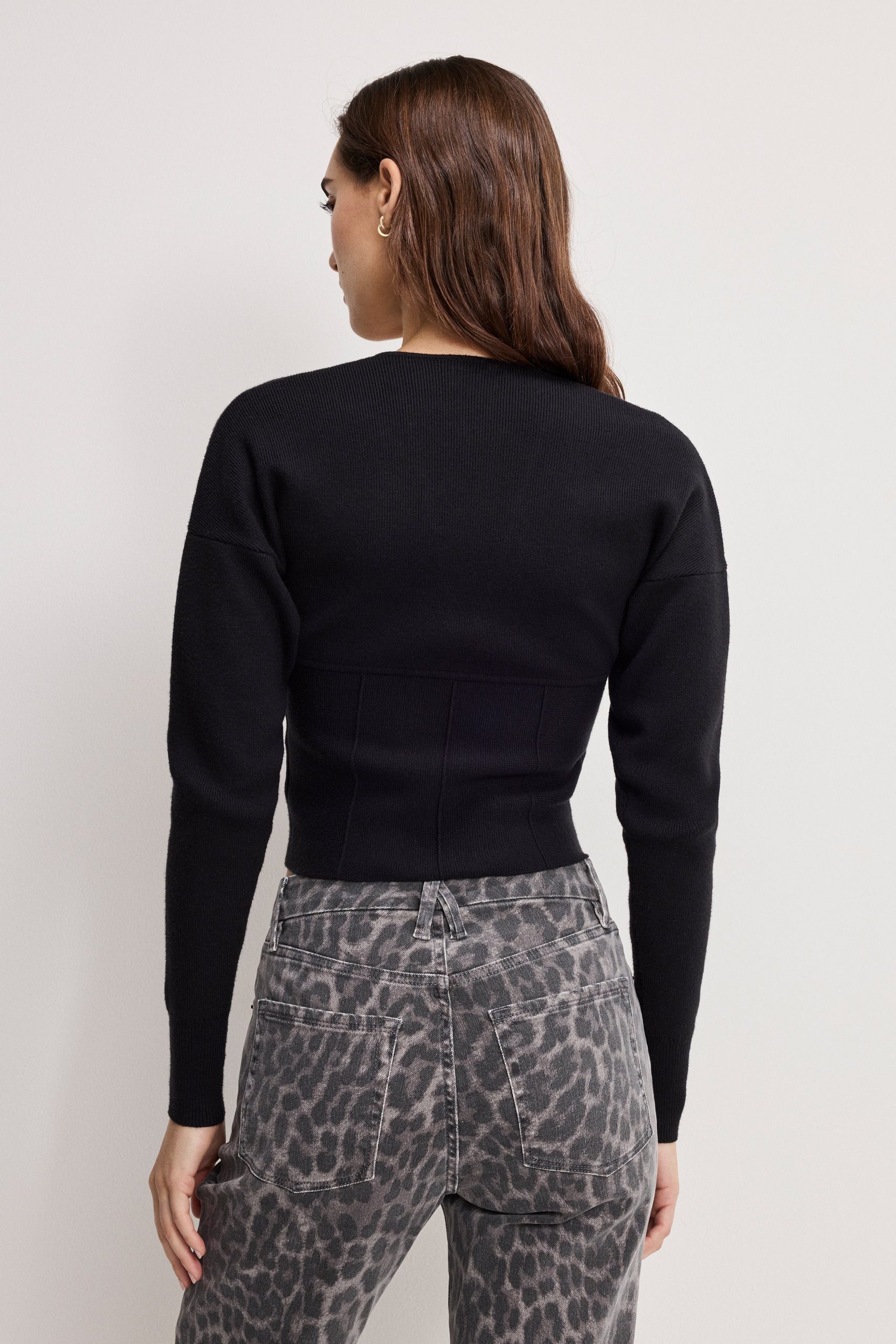 BUSTIER SWEATER | BLACK001