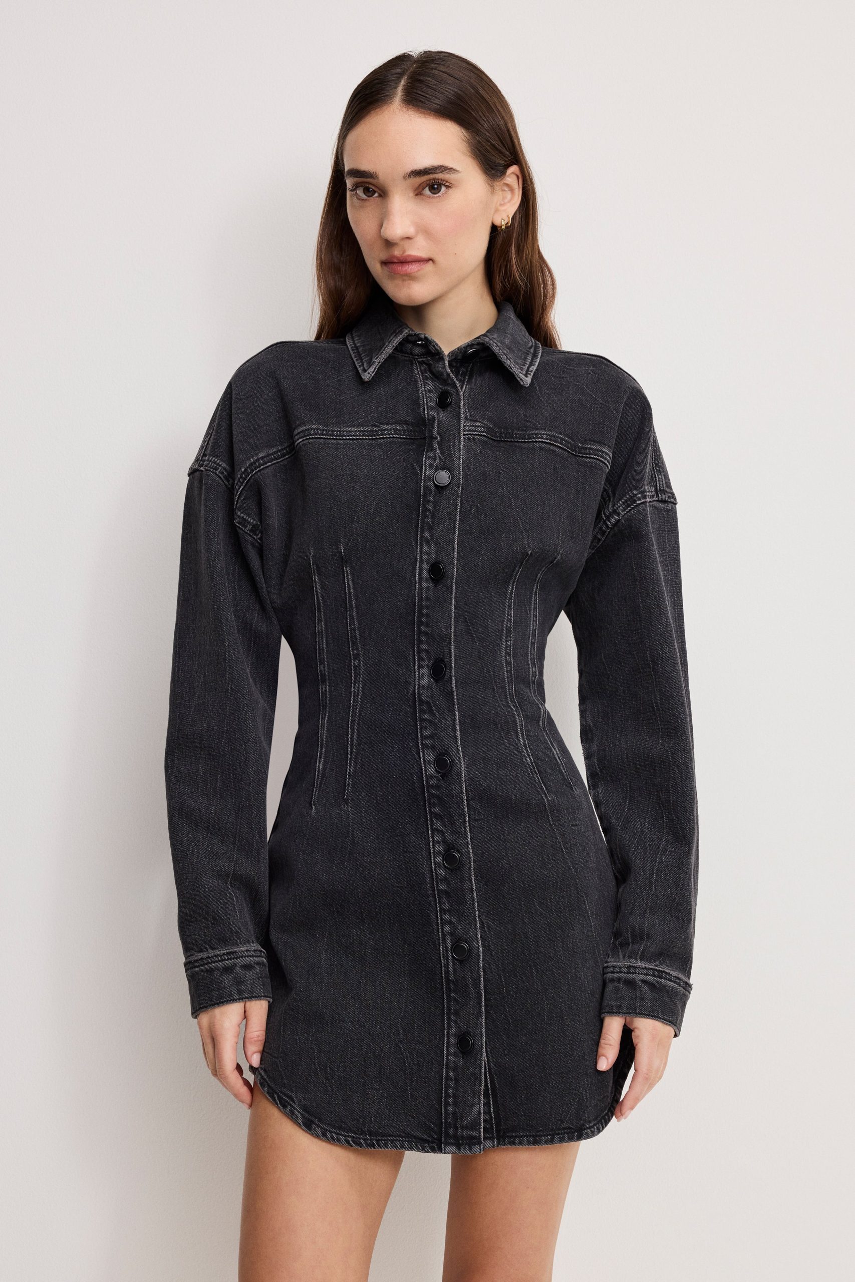 SHAPED DENIM DRESS | K418 K418 / 5XL