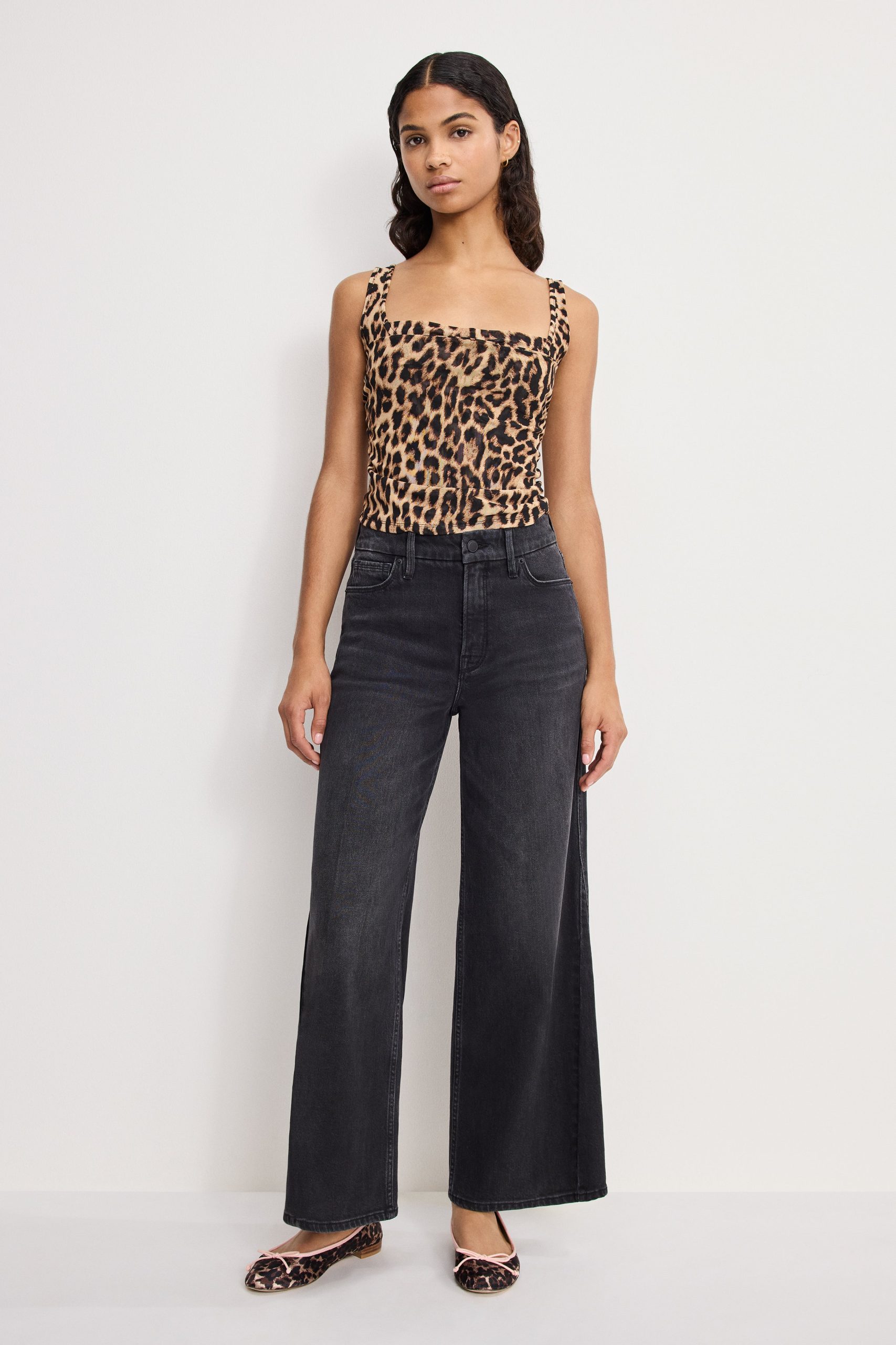 GOOD SKATE CROPPED WIDE JEANS | BLACK407 BLACK407 / 32 Plus