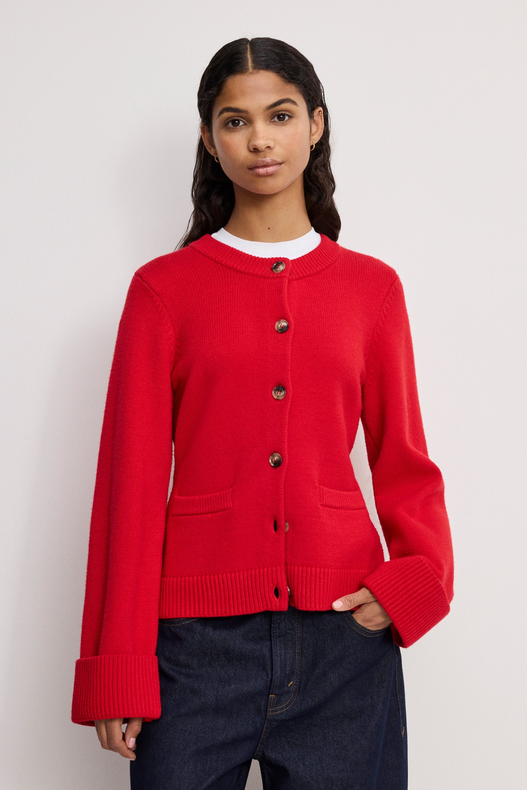 BUTTON FRONT KNIT CARDIGAN | CHILI001 CHILI001 / 5XL