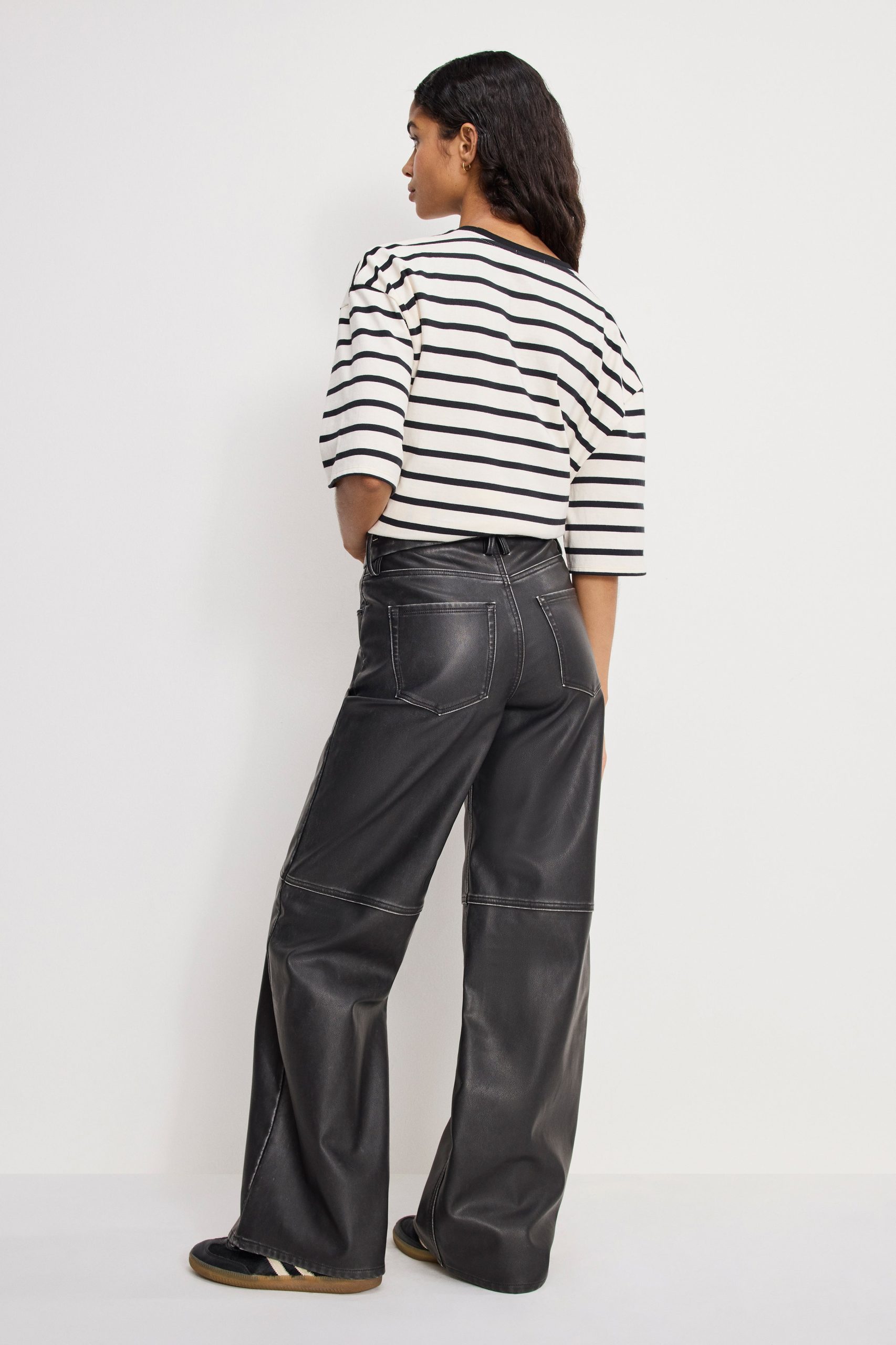 GOOD SKATE FAUX LEATHER PANTS | BLACK001