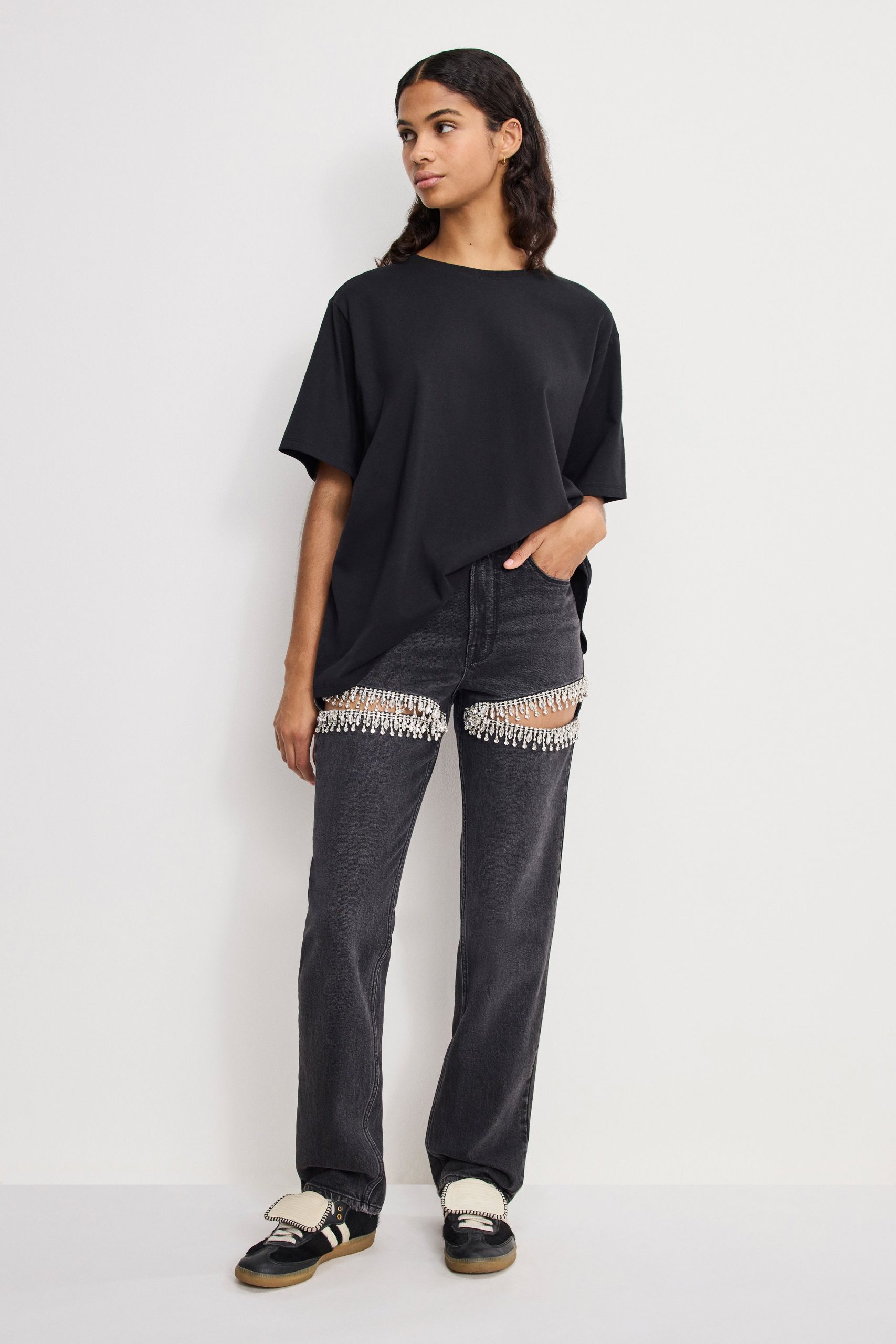 GOOD ICON STRAIGHT DIAMOND JEANS | BLACK376 BLACK376 / 32 Plus
