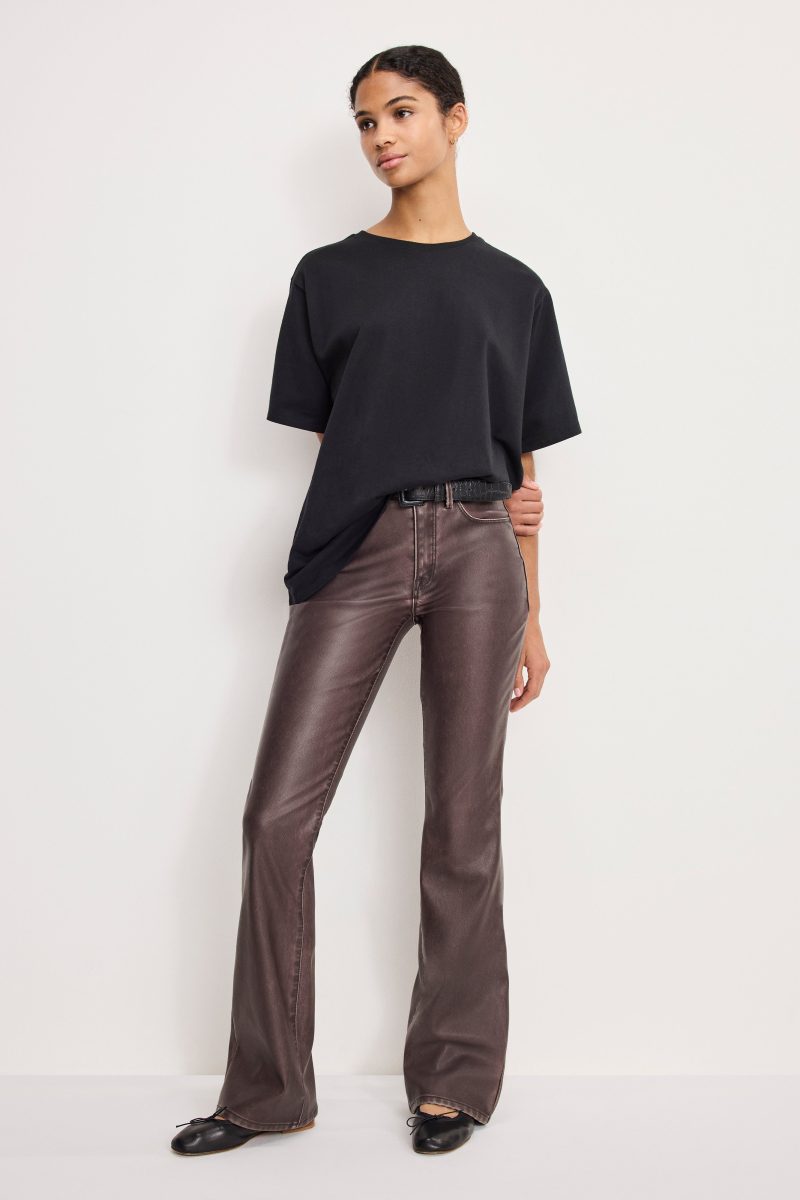 GOOD CLASSIC BOOTCUT FAUX LEATHER PANTS