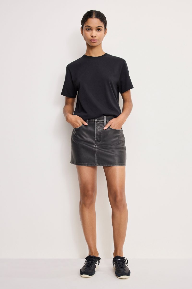 FAUX LEATHER GOOD 90S MINI SKIRT