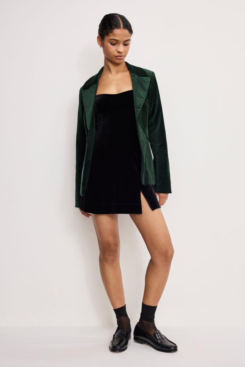 VELVET SCULPTED BLAZER