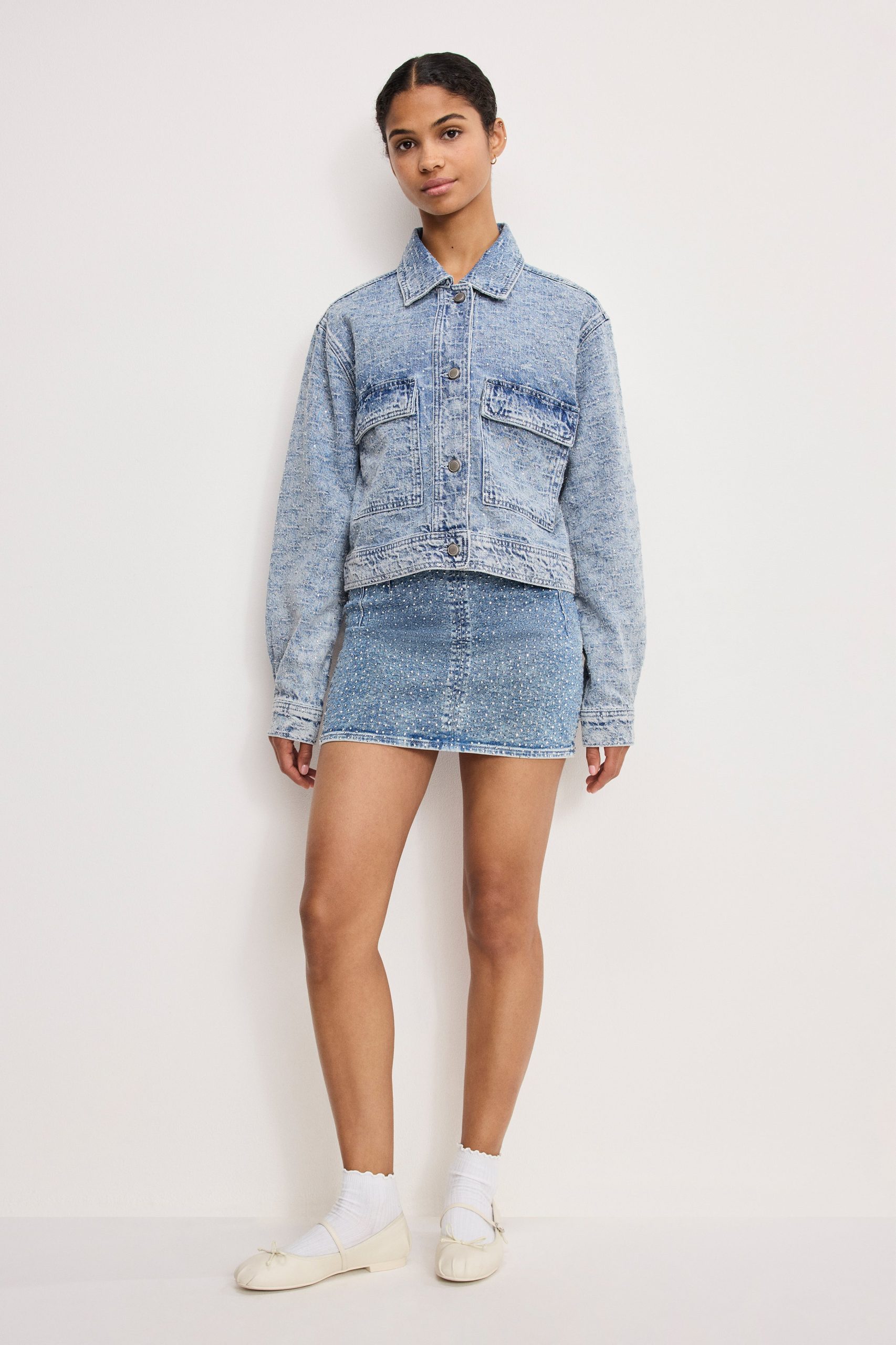 CRYSTAL DENIM JACKET | INDIGO1070 INDIGO1070 / 5XL