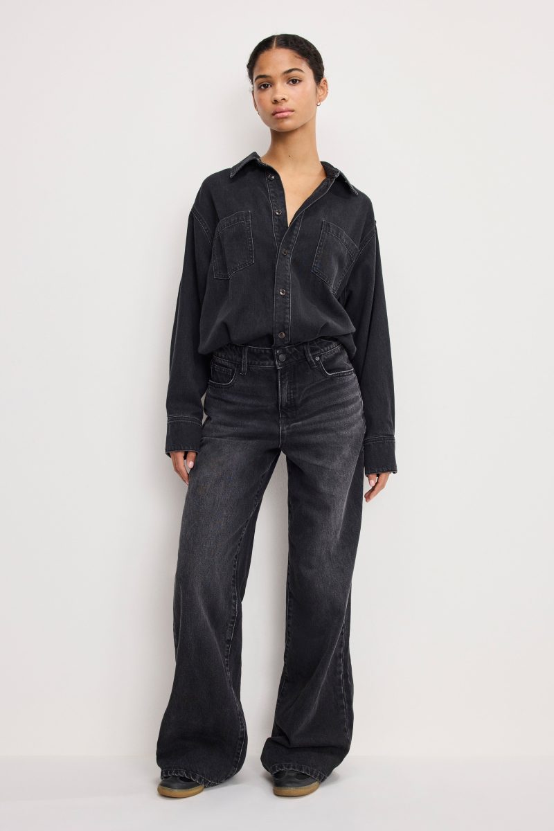 DENIM SHIRT JUMPSUIT