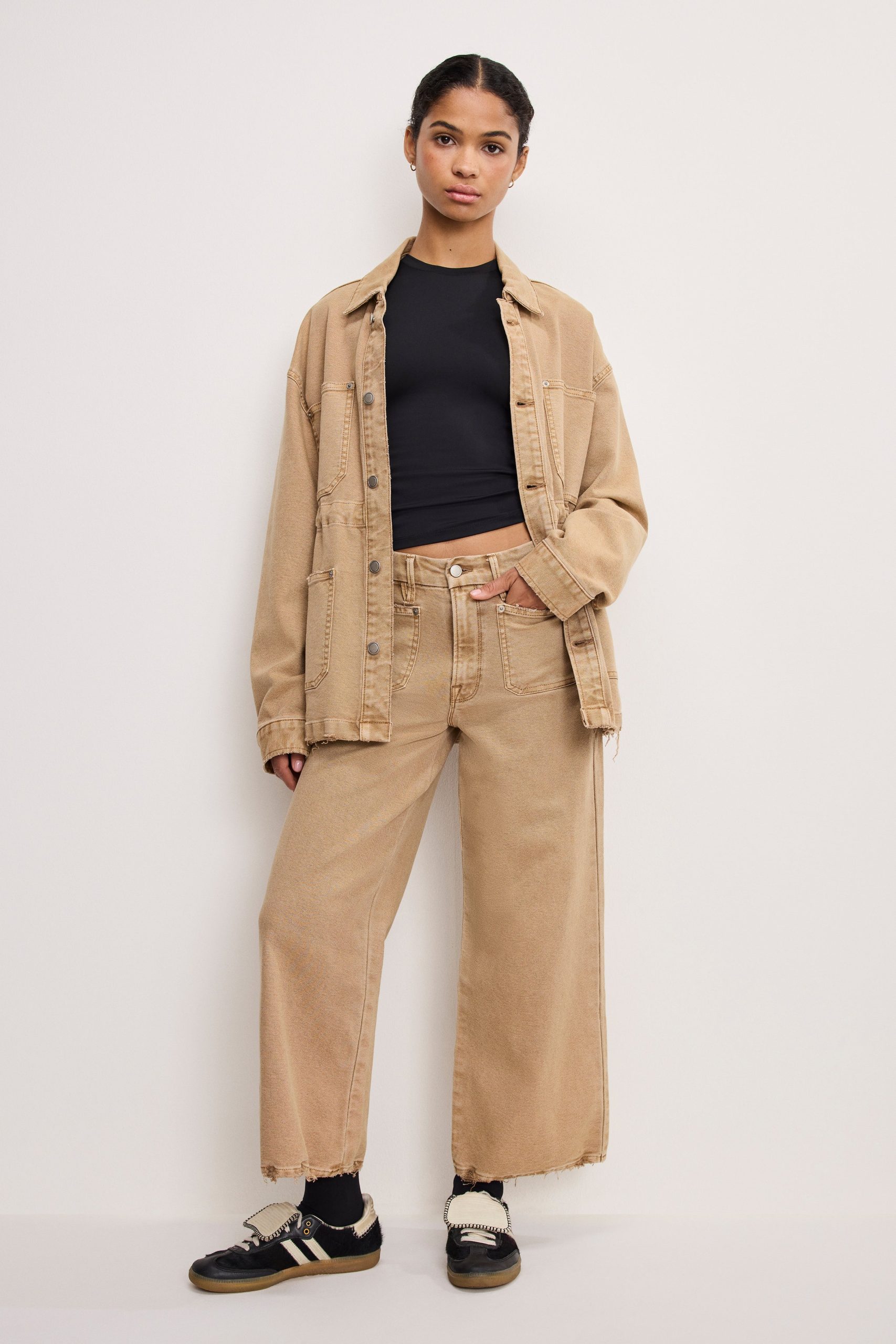 PALAZZO CROPPED PANTS | GOOD KHAKI001 GOOD KHAKI001 / 32 Plus