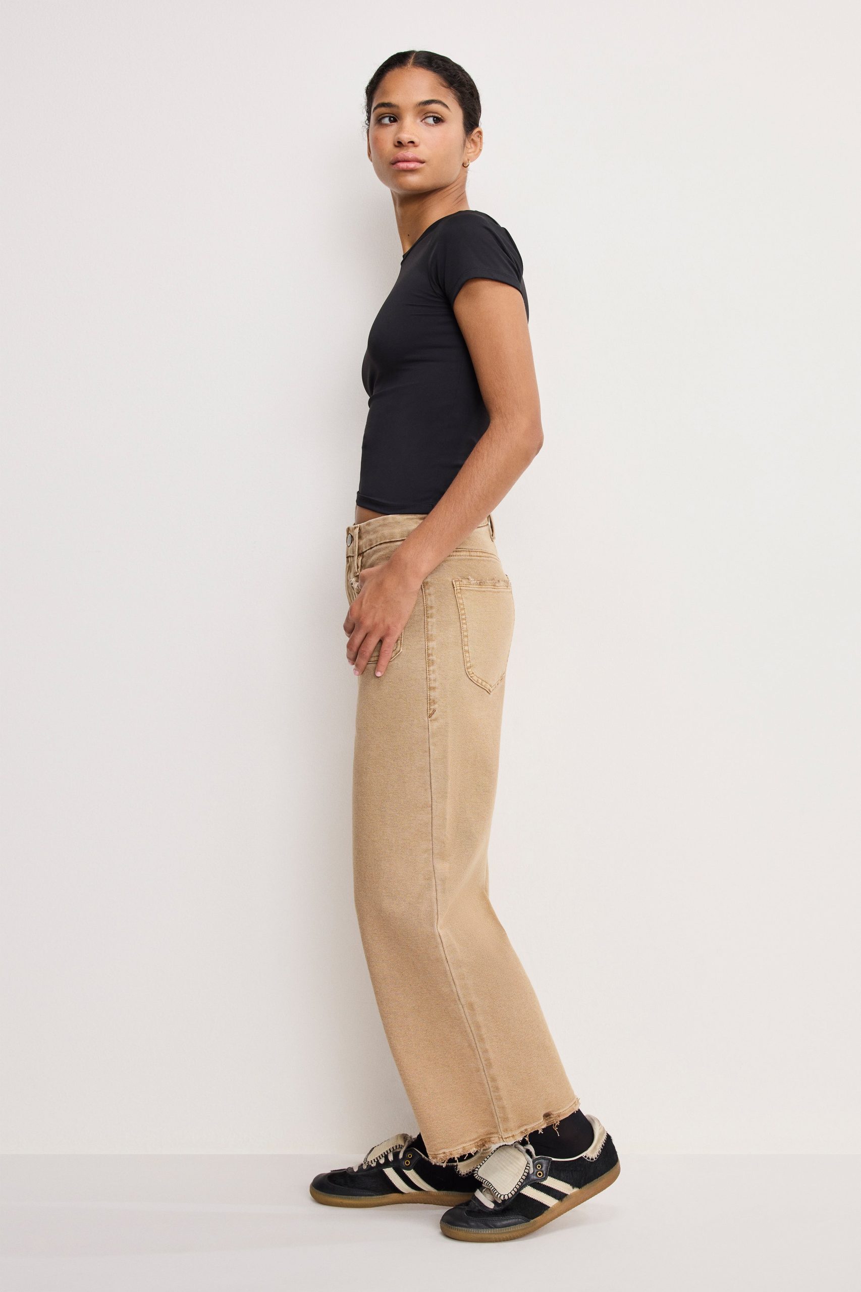 PALAZZO CROPPED PANTS | GOOD KHAKI001