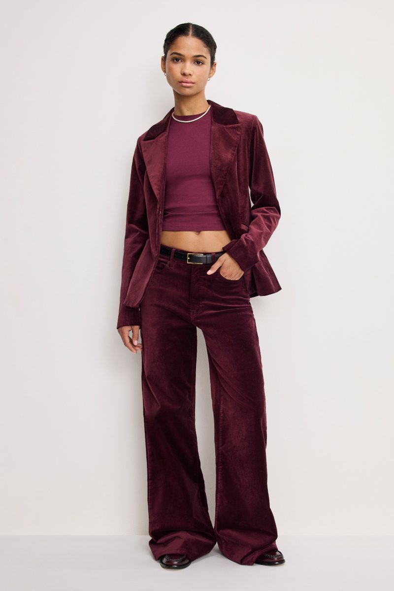 VELVET SCULPTED BLAZER