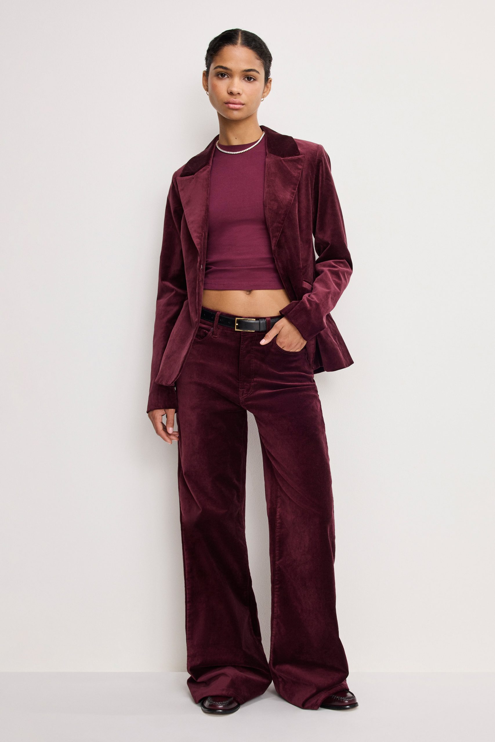 VELVET SCULPTED BLAZER | FIG007 FIG007 / 5XL
